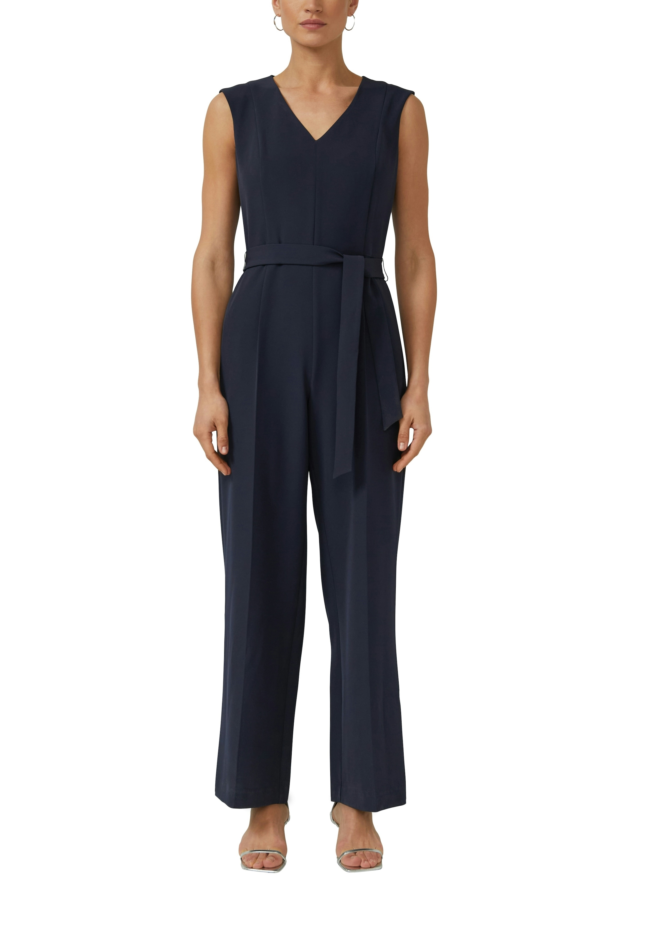 s.Oliver BLACK LABEL Overall mit V-Ausschnitt, mit Gürtel