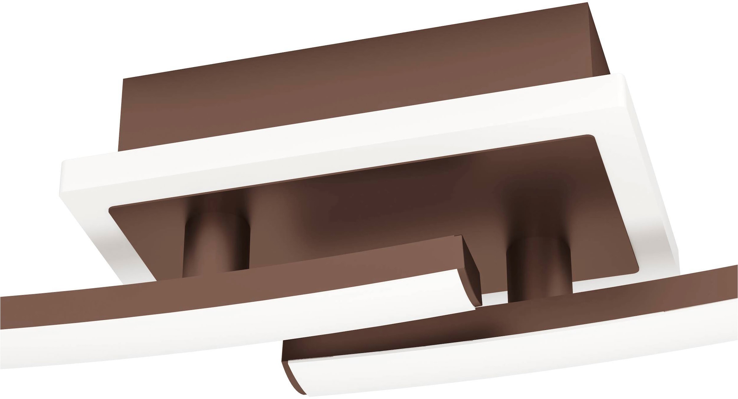 EGLO Deckenleuchte »Lungolago Deckenlampe,  Bürolampe Decke, Metall und Kunststoff, Lampe« LED-Modul 1 Stk. Neutralweiß Wand-/Deckenleuchte - L74 x B14 x H6 cm - bronze - 12W inkl.