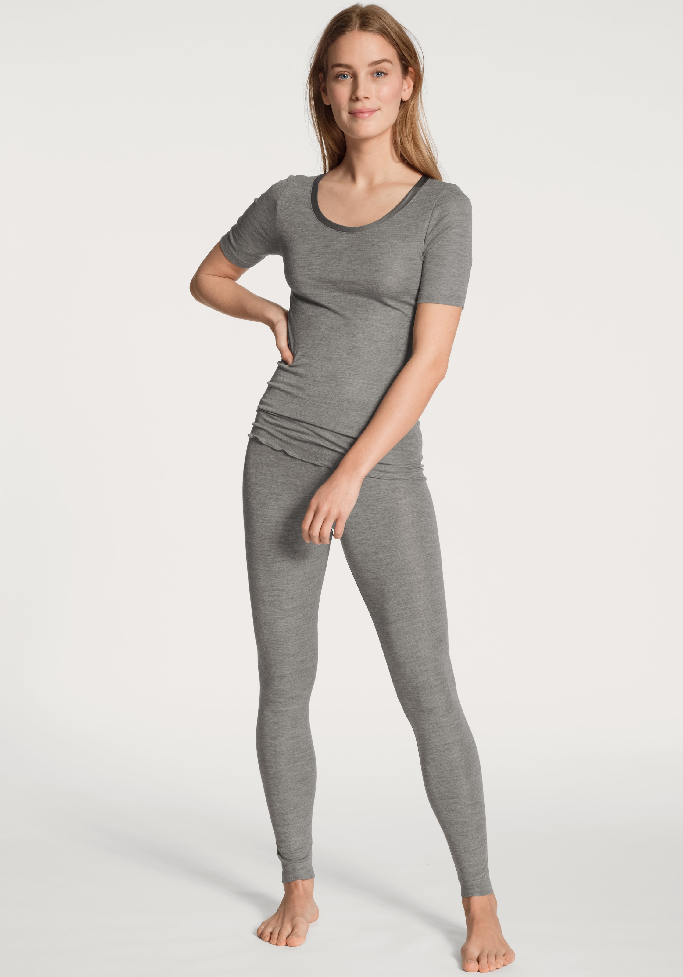 CALIDA Kurzarmshirt »True Confidence«, Satinbandeinfassung, Rundhalsausschnitt, Kurzarm