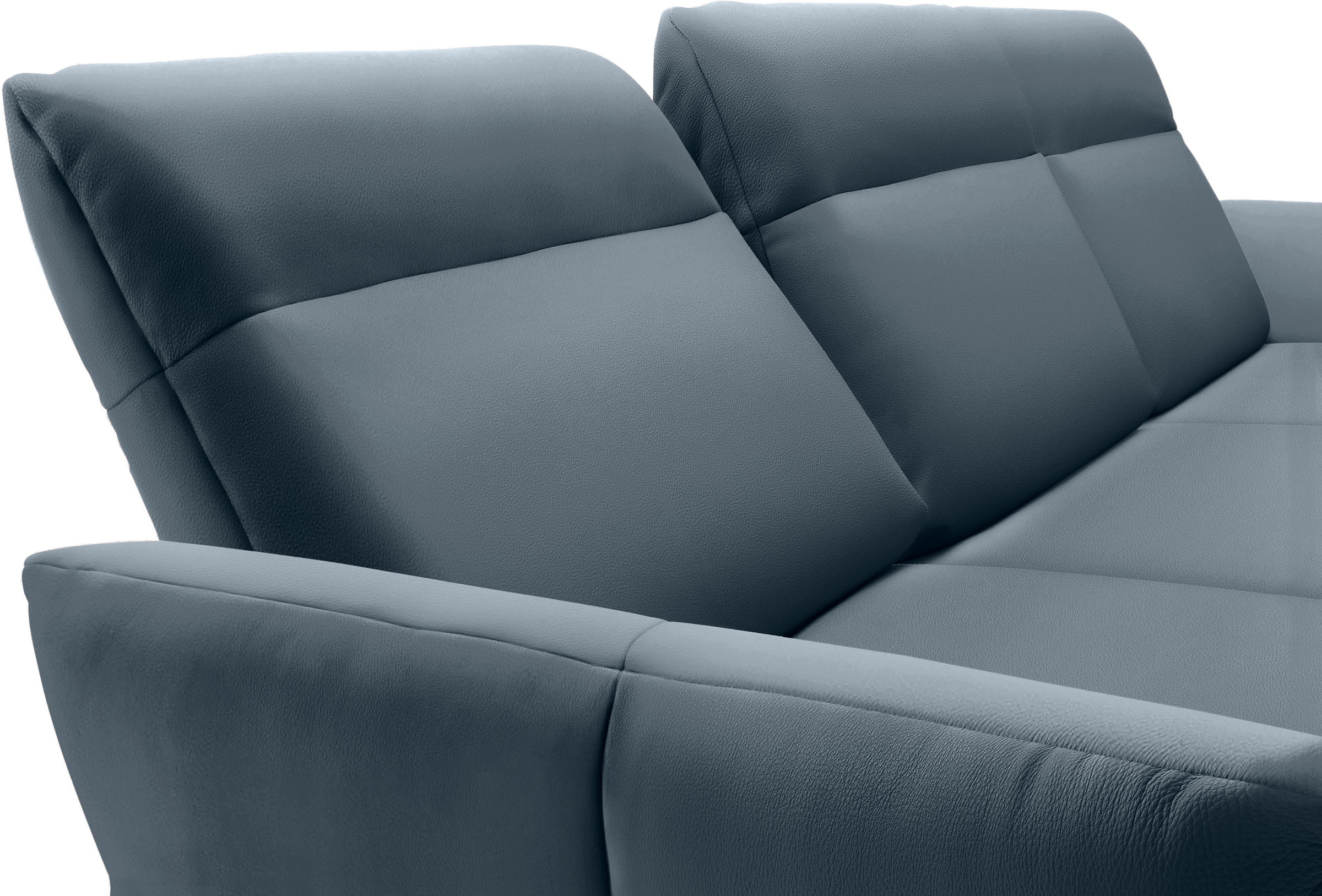 Creation BY ROLF BENZ Ecksofa »CR.460«, Sockel in Eiche, Winkelfüße in Umbragrau, Breite 318 cm