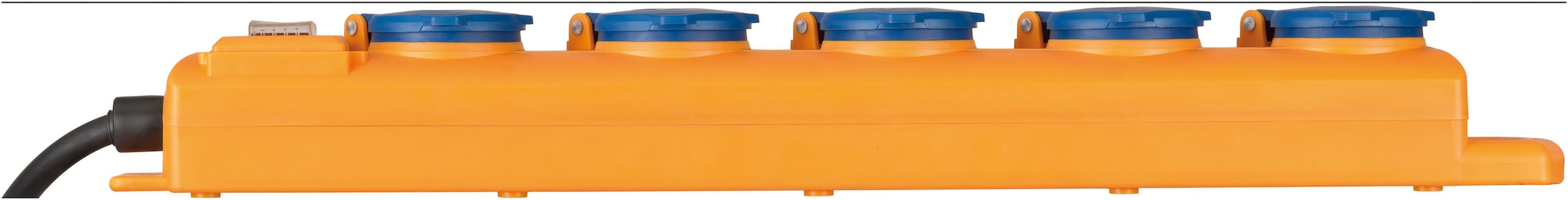 Brennenstuhl Steckdosenverteiler »Super-Solid SL 554 DE IP54 5-fach 2m H07RN-F3G1,5 mit Schalter« 5-fach (Klappendeckel Kabellänge 2 m)