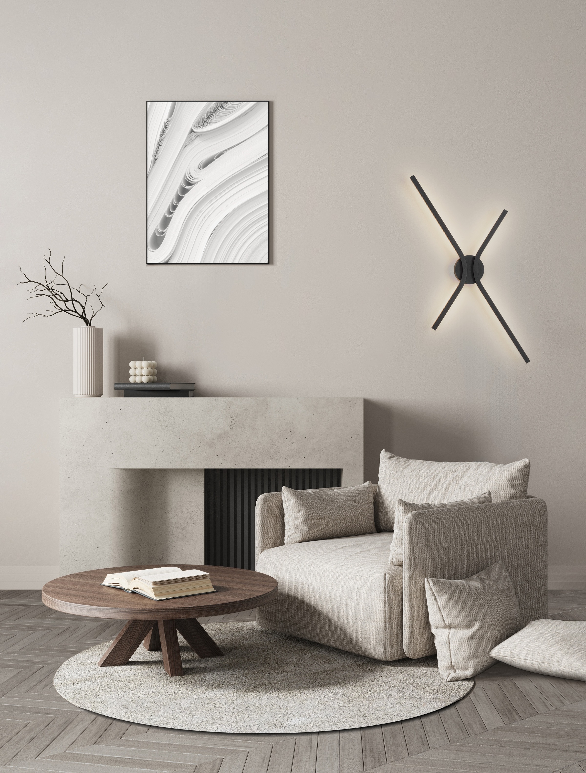 Nova Luce Wandleuchte »AKRO« LED-Modul 1 Stk. warmweiß - kaltweiß günstig online kaufen