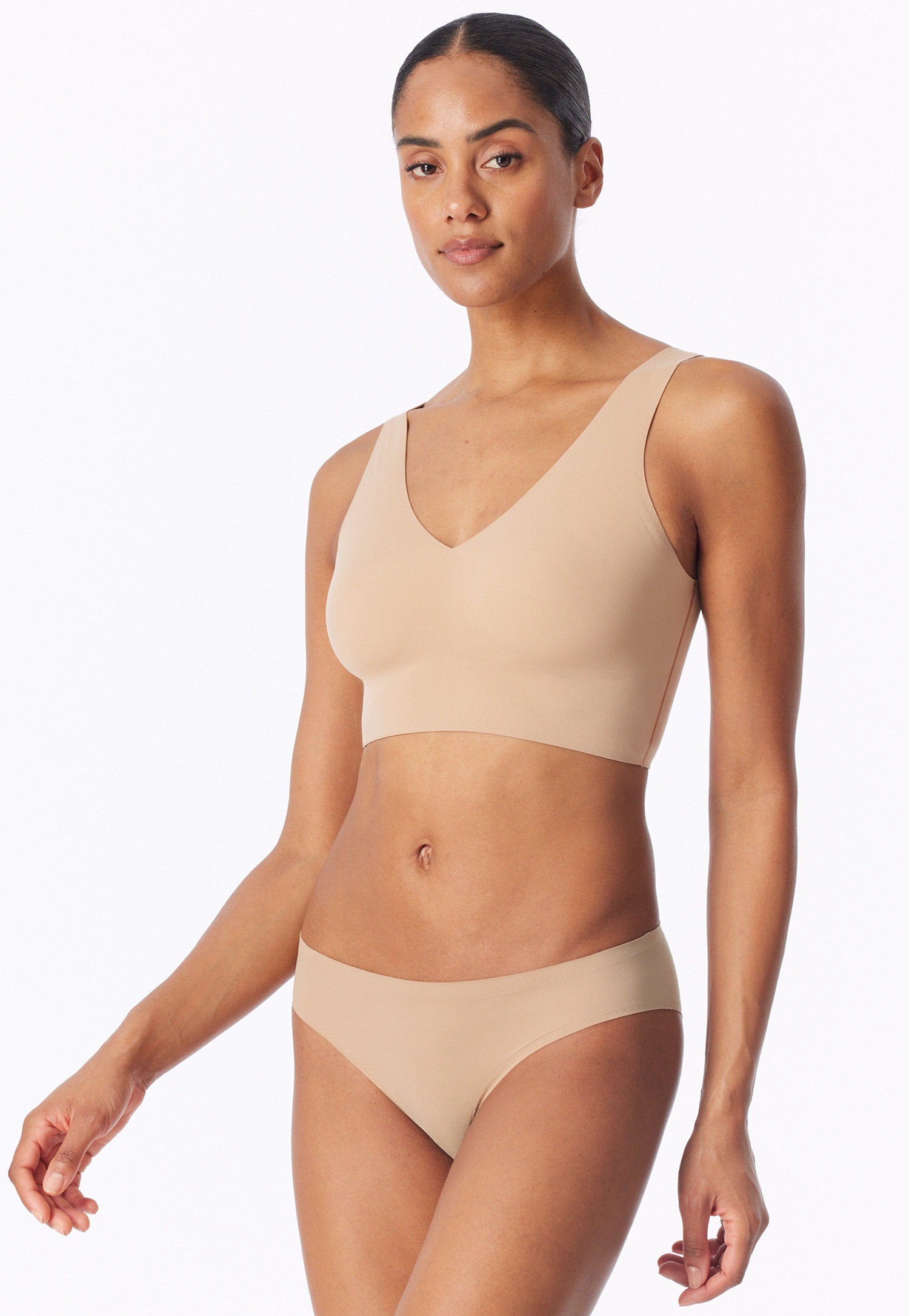Schiesser Bustier »Invisible Soft« Microfaser, Lasercut-Abschlüsse, V-Ausschnitt