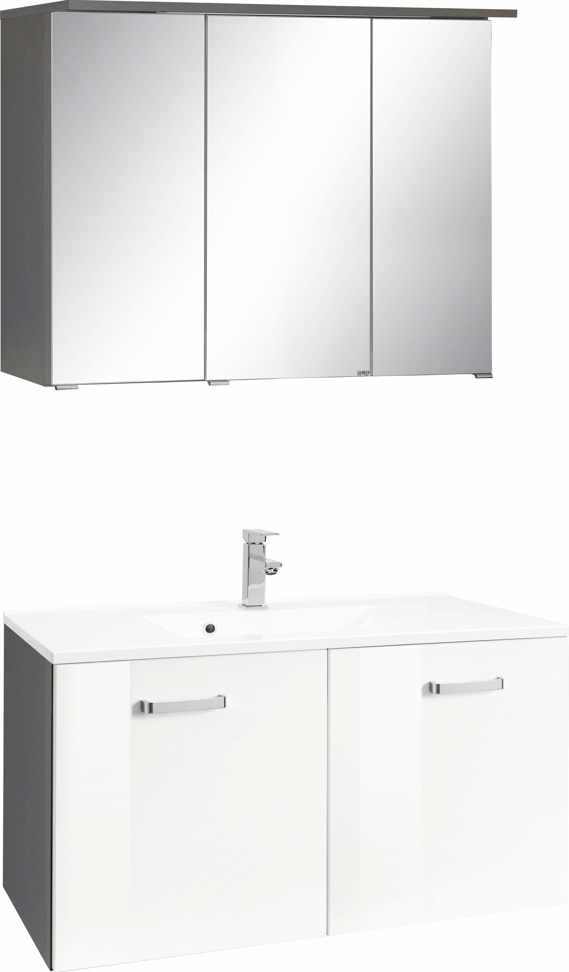 welltime Badmöbel-Set »Ravenna« 2 Stk. tlg. Breite 90 cm, Spiegelschrank un günstig online kaufen