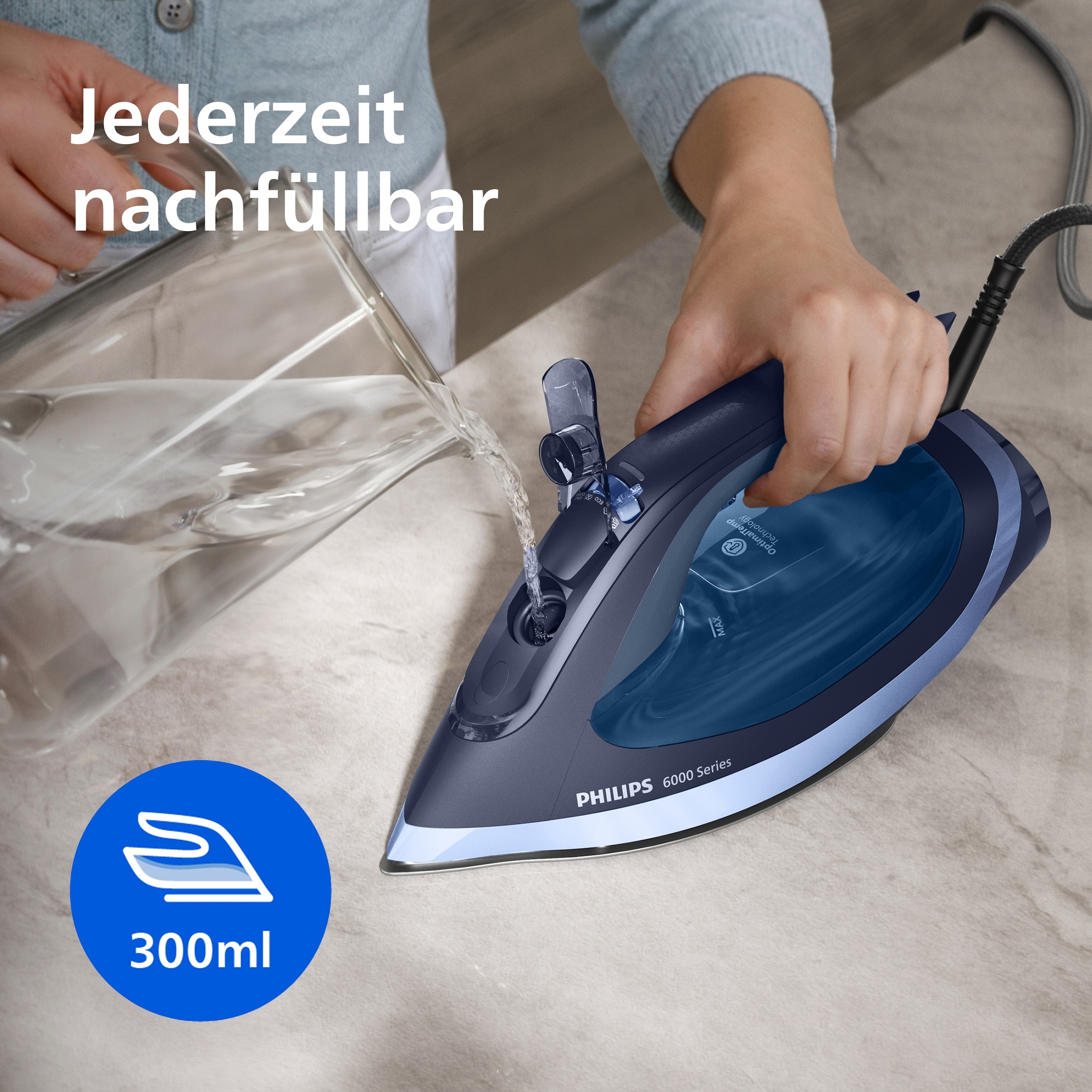 Philips Dampfbügeleisen »DST6120/20 6000 Series High-End mit 4 Dampfeinstellungen« 2600 W 2600 W, SteamGlide Plus, mit 300 ml Wassertank und 190 g Dampfstoß