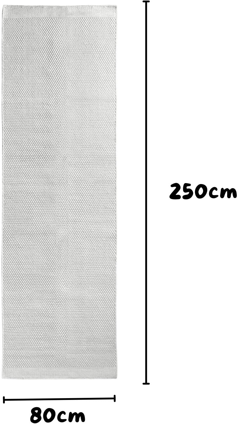 my home Bettumrandung »Woolscape 1«, (Set, 3 tlg.), Wendeteppich, handgewebte Qualität, Uni, reine Wolle, Wohnzimmer