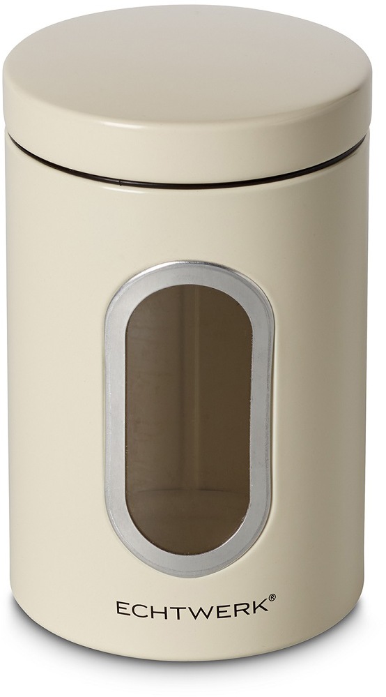 ECHTWERK Vorratsdose, (Set, 3 tlg.), Aufbewahrungsbehälter mit Luftdichtem Deckel, Sichtfenster, 1,4 Liter