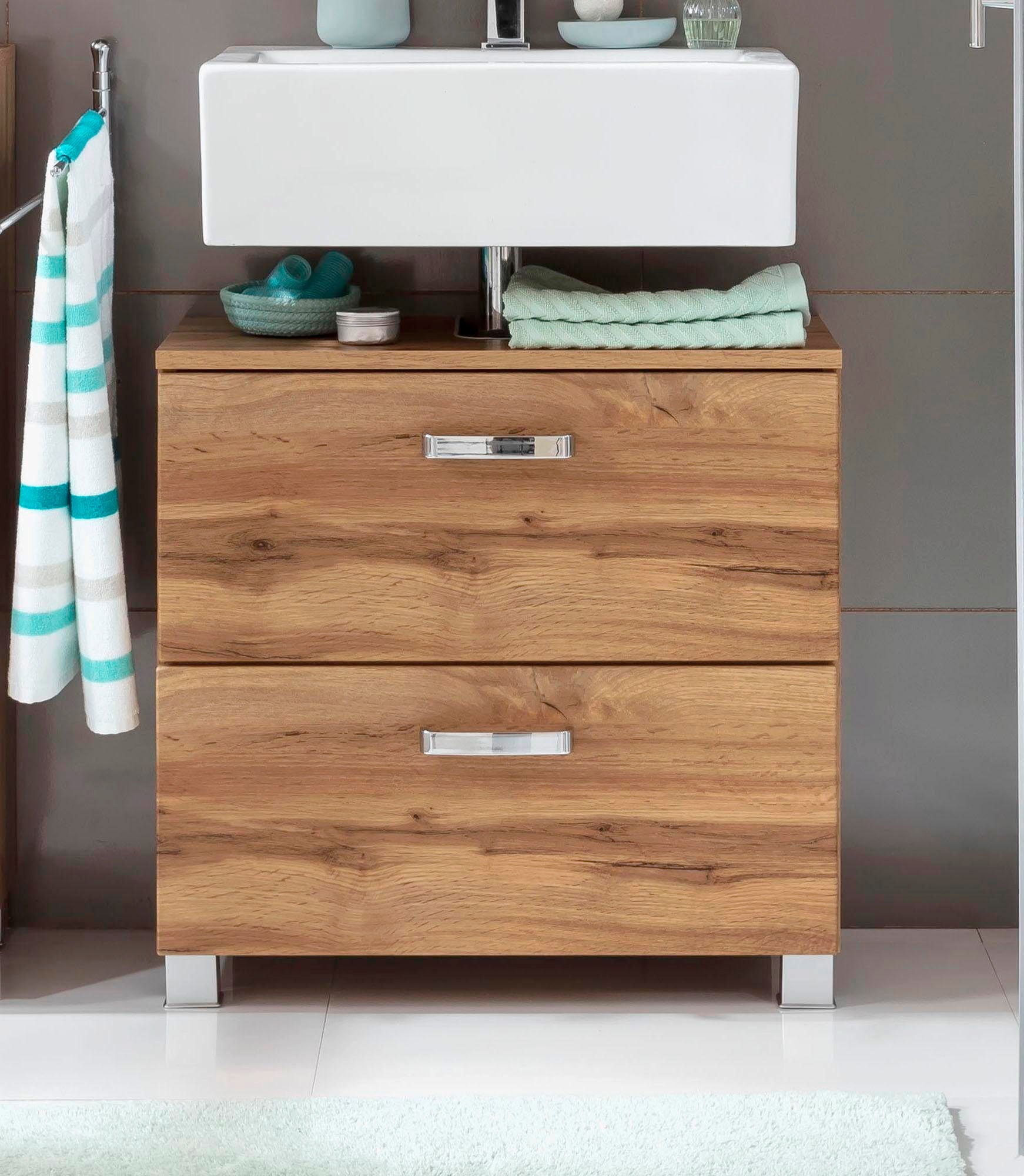 welltime Waschbeckenunterschrank "Ravenna" Breite 60 cm, mit Soft-Close-Fun günstig online kaufen