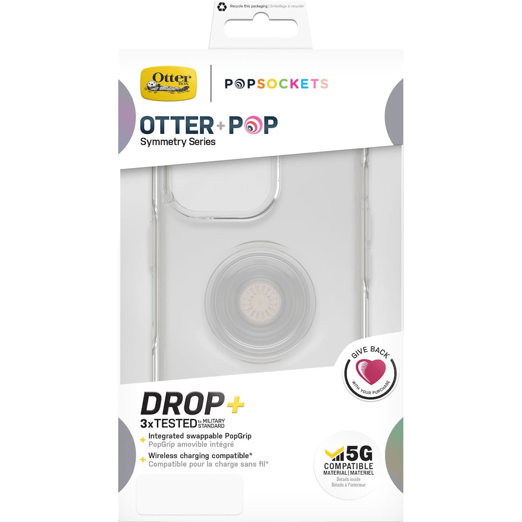 Otterbox Handyhülle »Otter + Pop Symmetry Series Clear für Apple iPhone 13 Pro, Clear Pop«