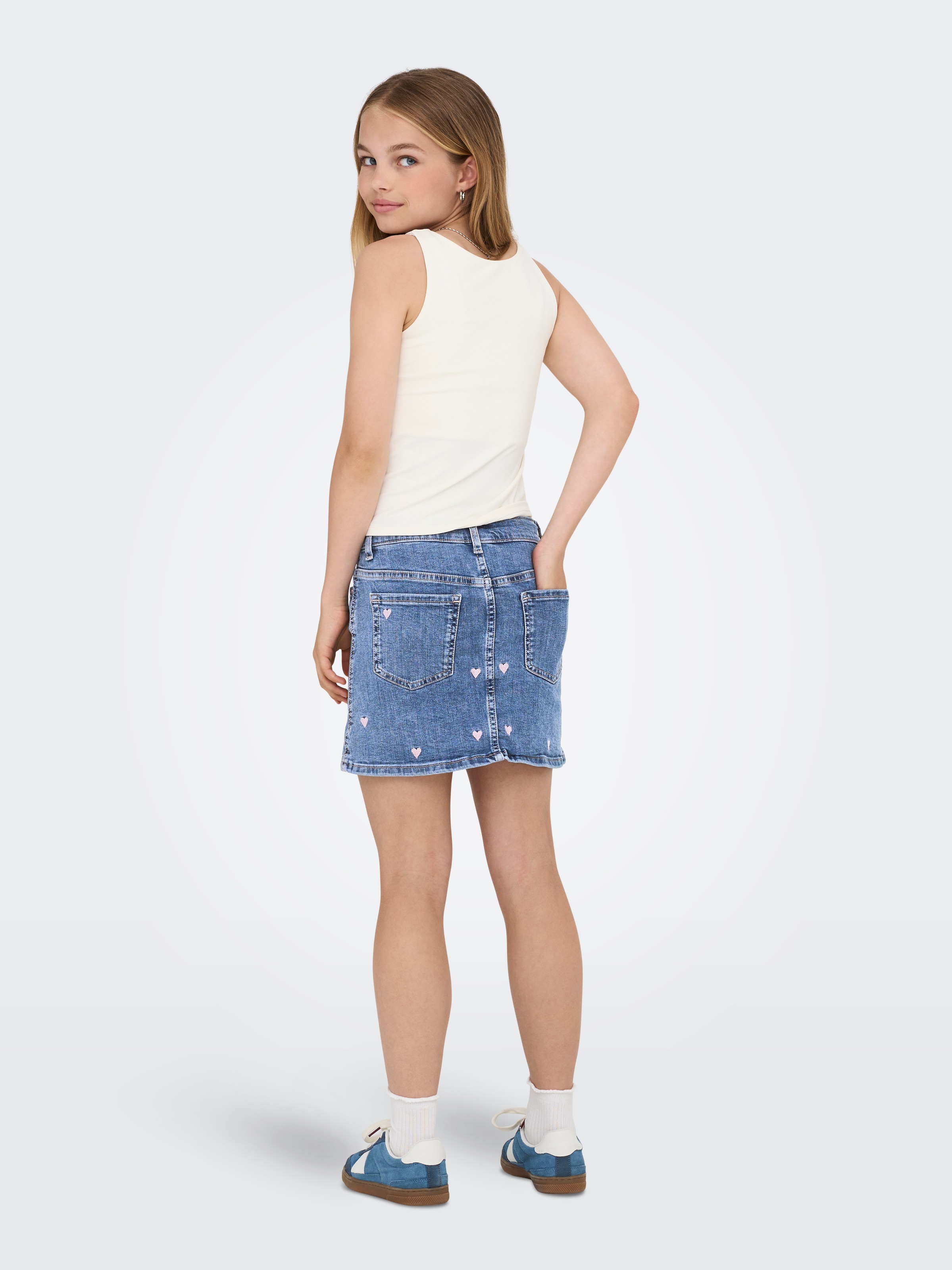 KIDS ONLY Jeansrock »KOGHOXTON HEART EMBROIDERY DNM SKIRT«