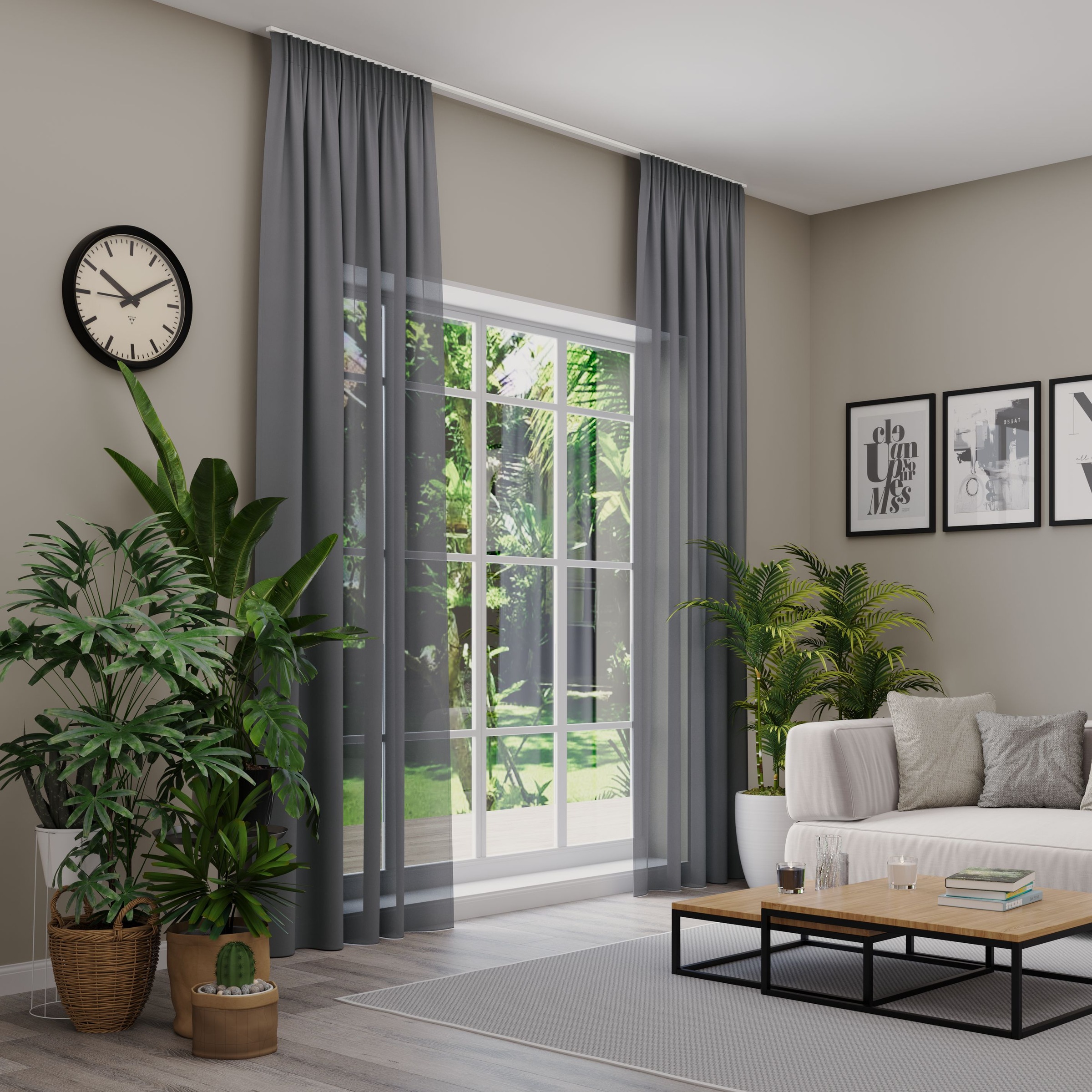 Neutex for you! Vorhang nach Maß »EVA«, (1 St.), Uni-Voile mit elegantem Gl günstig online kaufen