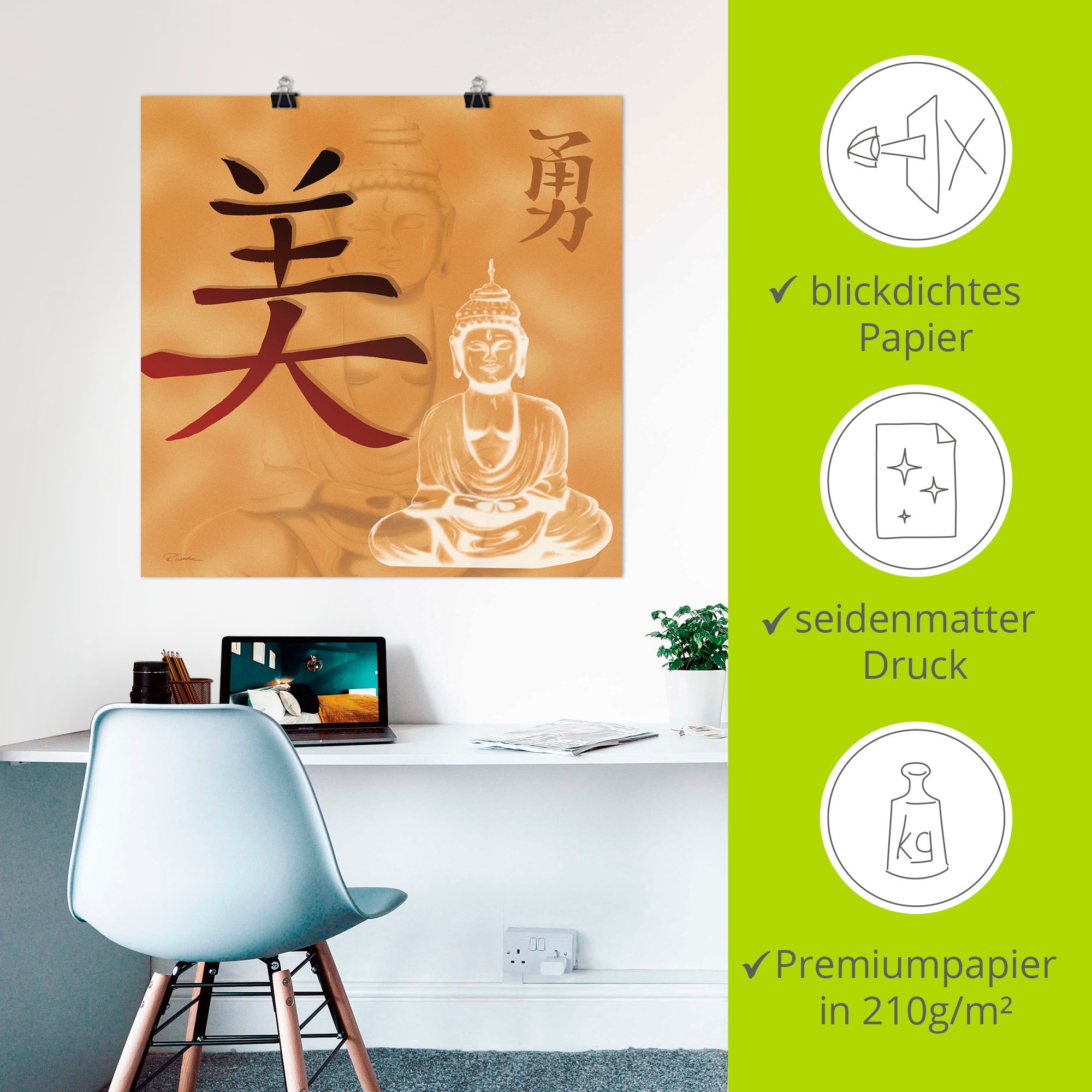 Artland Wandbild »Schönheit und Mut«, Religion, (1 St.), als Leinwandbild, Poster in verschied. Größen