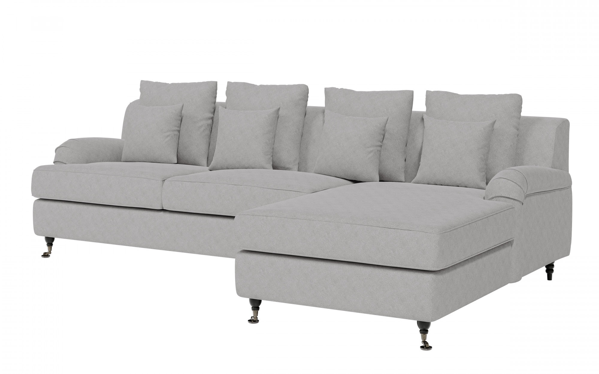 Guido Maria Kretschmer Home&Living Ecksofa »NORIN L-Form«, zwei Fußarten: vorne - Rollen, hinten - Holzfüße