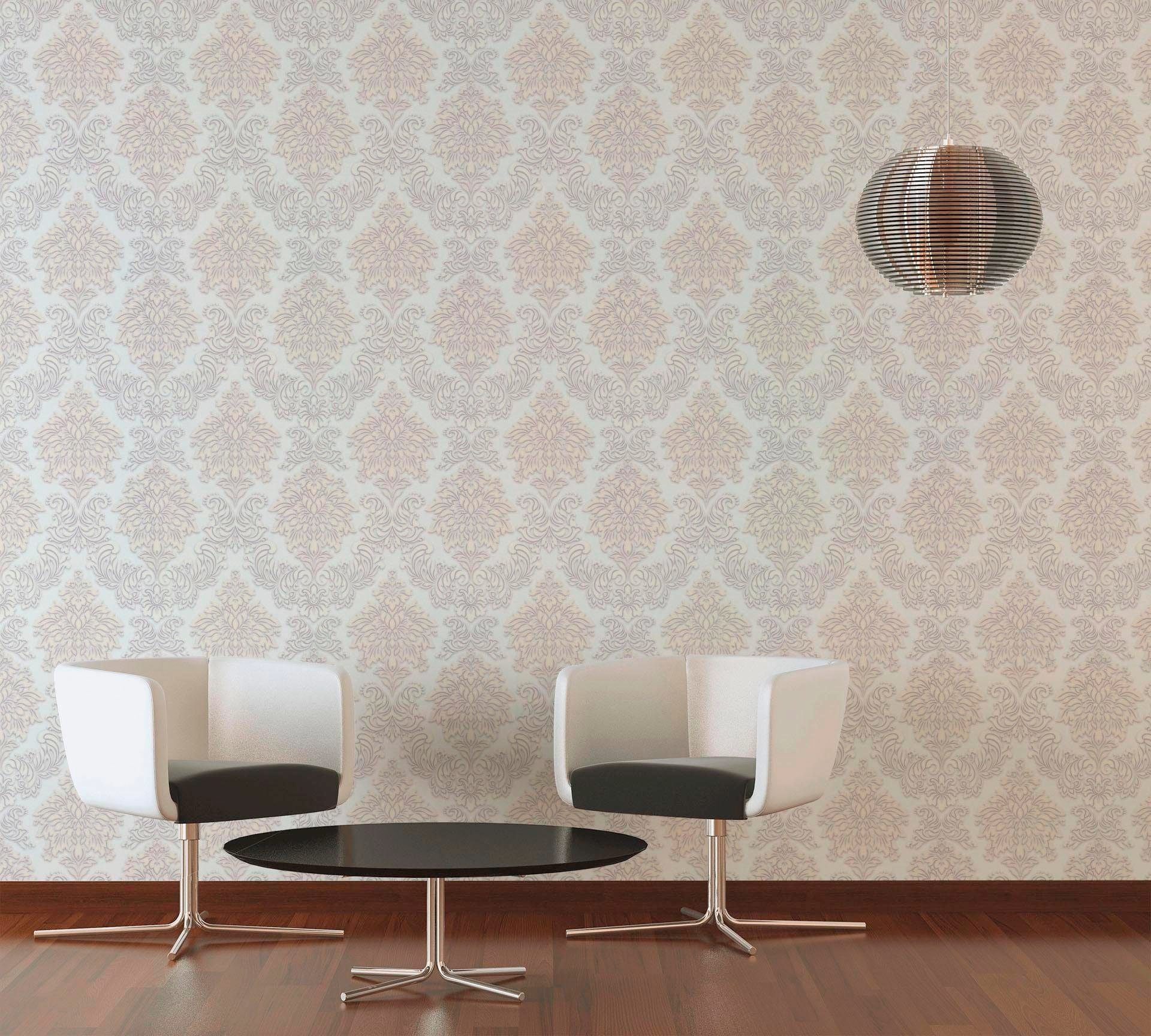 living walls Vliestapete »Metropolitan Stories Lizzy London«, Barock-ornamental-gemustert, Ornament Tapete Barock Metallic Tapeten Wohnzimmer Schlafzimmer Küche