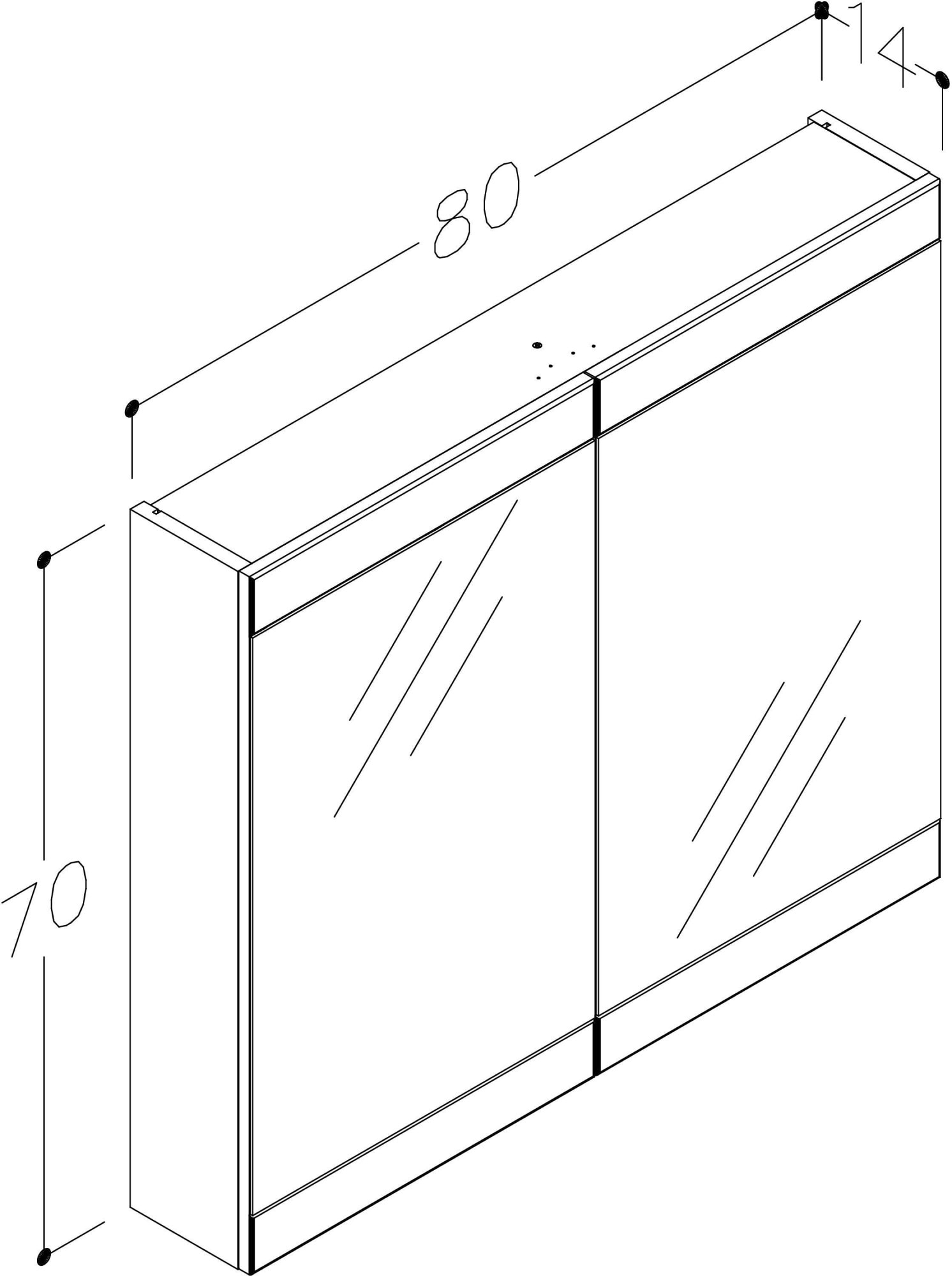 welltime Badezimmerspiegelschrank »Serena Retro«, FSC®-zertifiziertes Material, Breite 81,5 cm