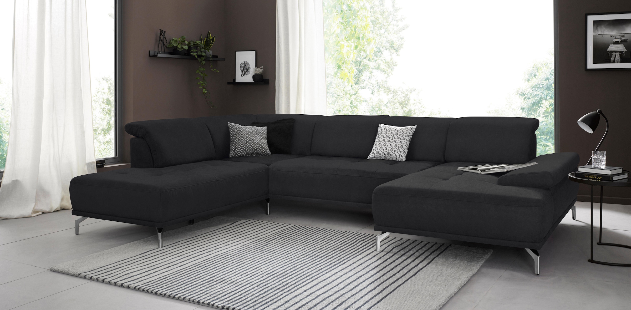 PLACES OF STYLE Wohnlandschaft "Caluna" Inkl.Sitztiefenverstellung, wahlwei günstig online kaufen