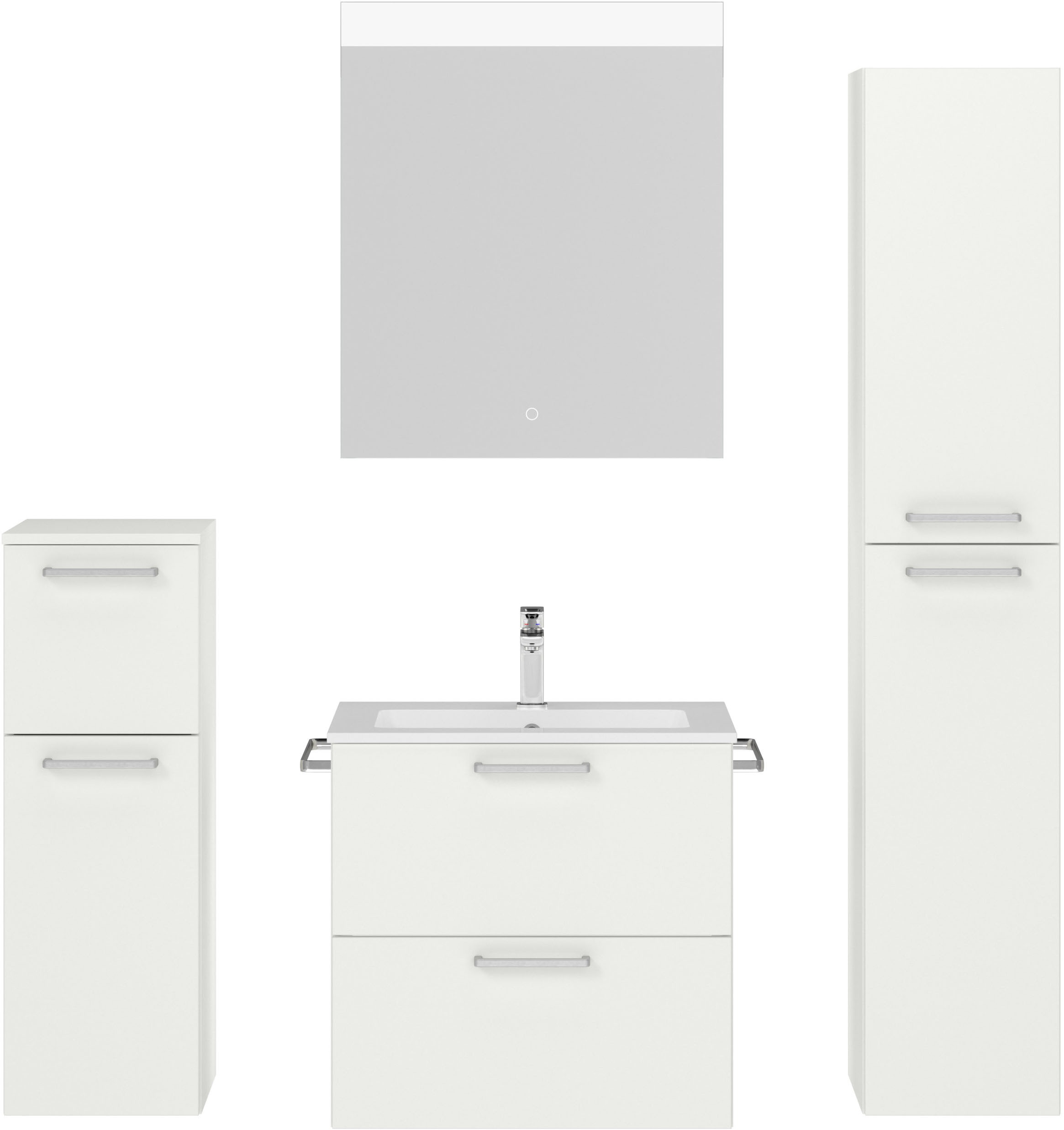nobilia® Badmöbel-Set »Tolvina« vormontiert, mit Soft-Close, 4 Stk. tlg. in günstig online kaufen