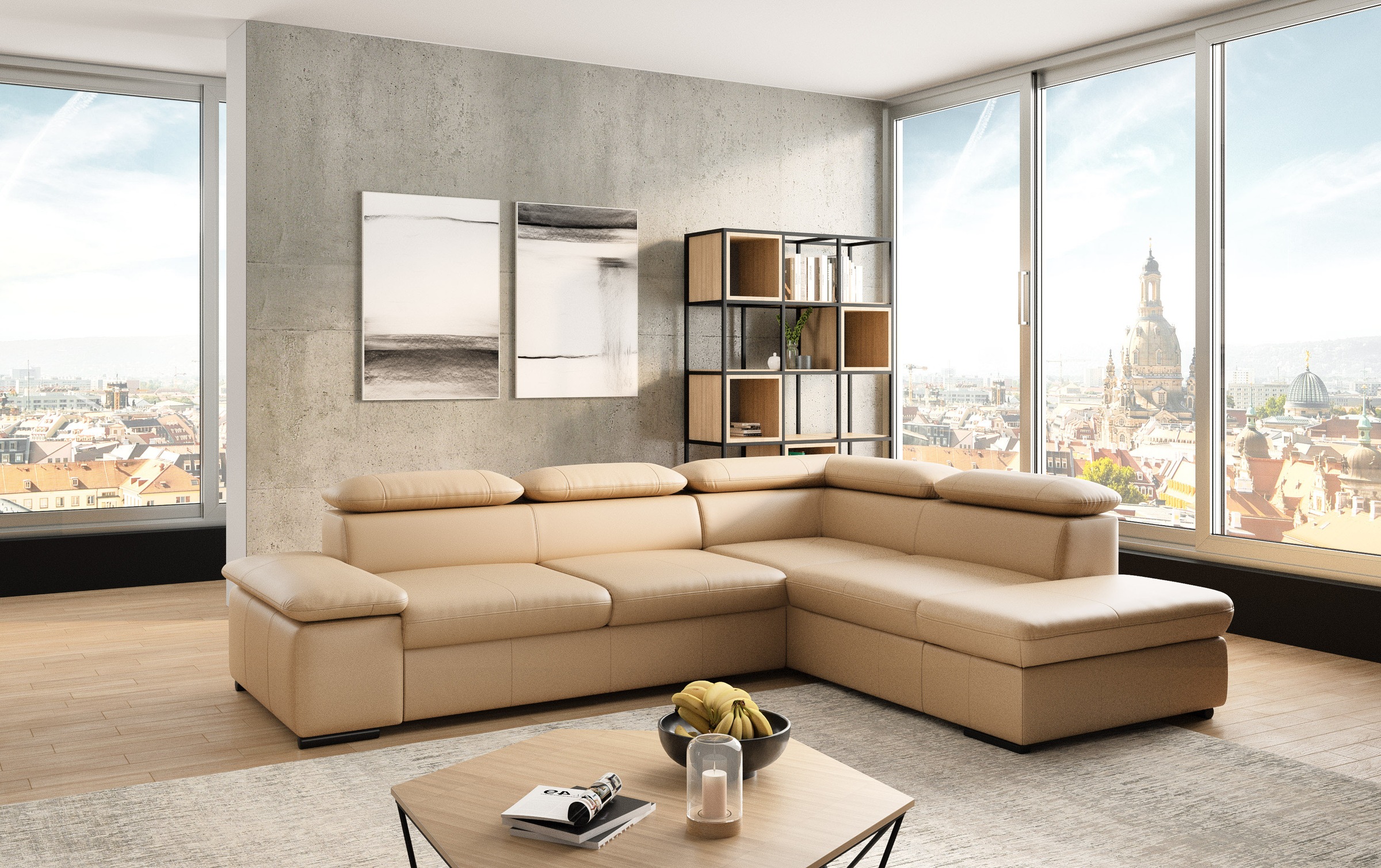 sit&more Ecksofa »Alcudia L-Form«, mit Armteilverstellung, optional Kopfteilverstellung und Bettfunktion