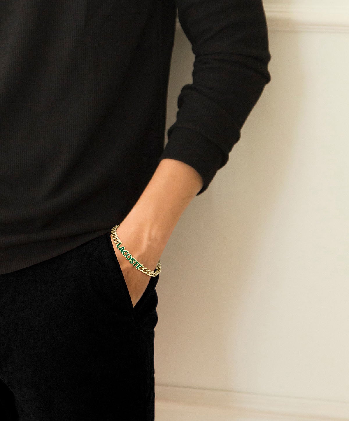 Lacoste Panzerarmband »SCRIPT, 2040476, 2040477, 2040478«, teilweise mit Emaille