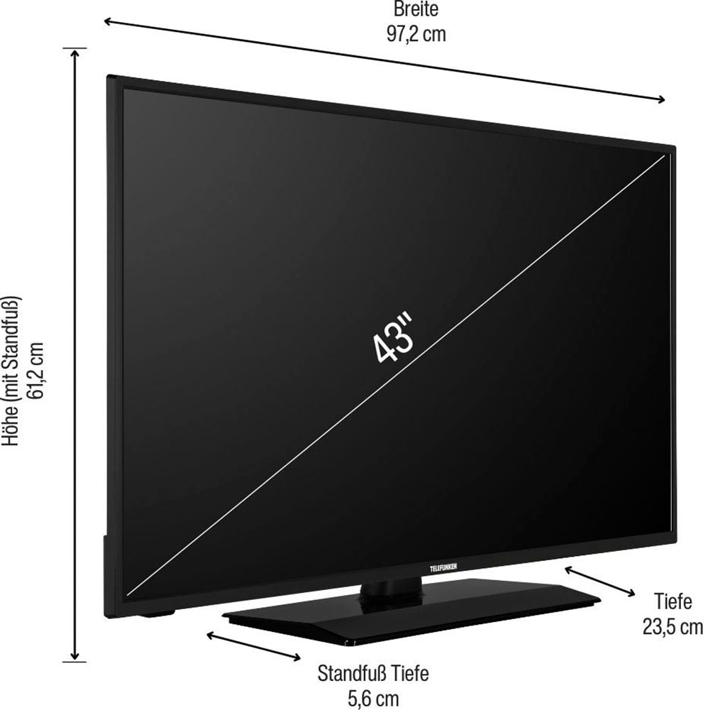 Full Smart-TV Rechnung cm/43 Telefunken LED-Fernseher Zoll, HD, »D43F500M4CWI«, auf 108 kaufen