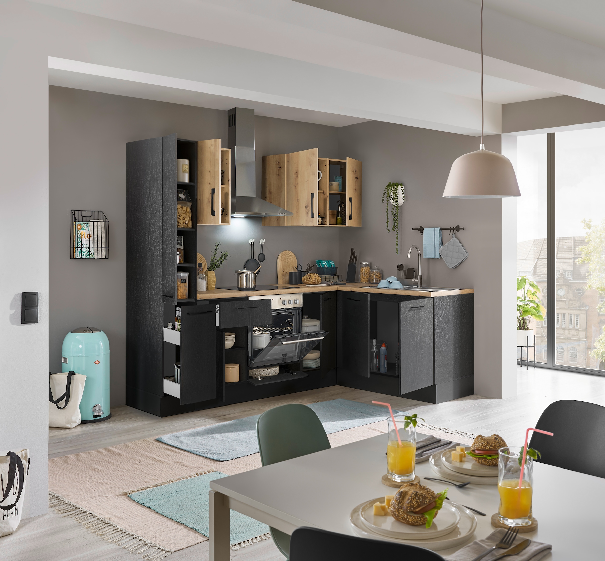 BASIC by Balculina Winkelküche »Turin«, Stellbreite 240x175 cm, wahlweise mit E-Geräten