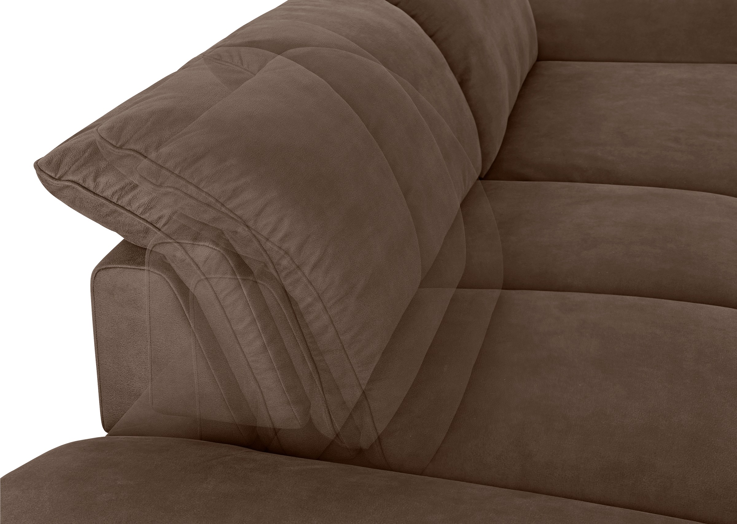W.SCHILLIG Ecksofa »enjoy&MORE, Designsofa, bequem, zeitlos und elegant, L-Form«, Sitztiefenverstellung, Füße bronze pulverbeschichtet, Breite 310 cm