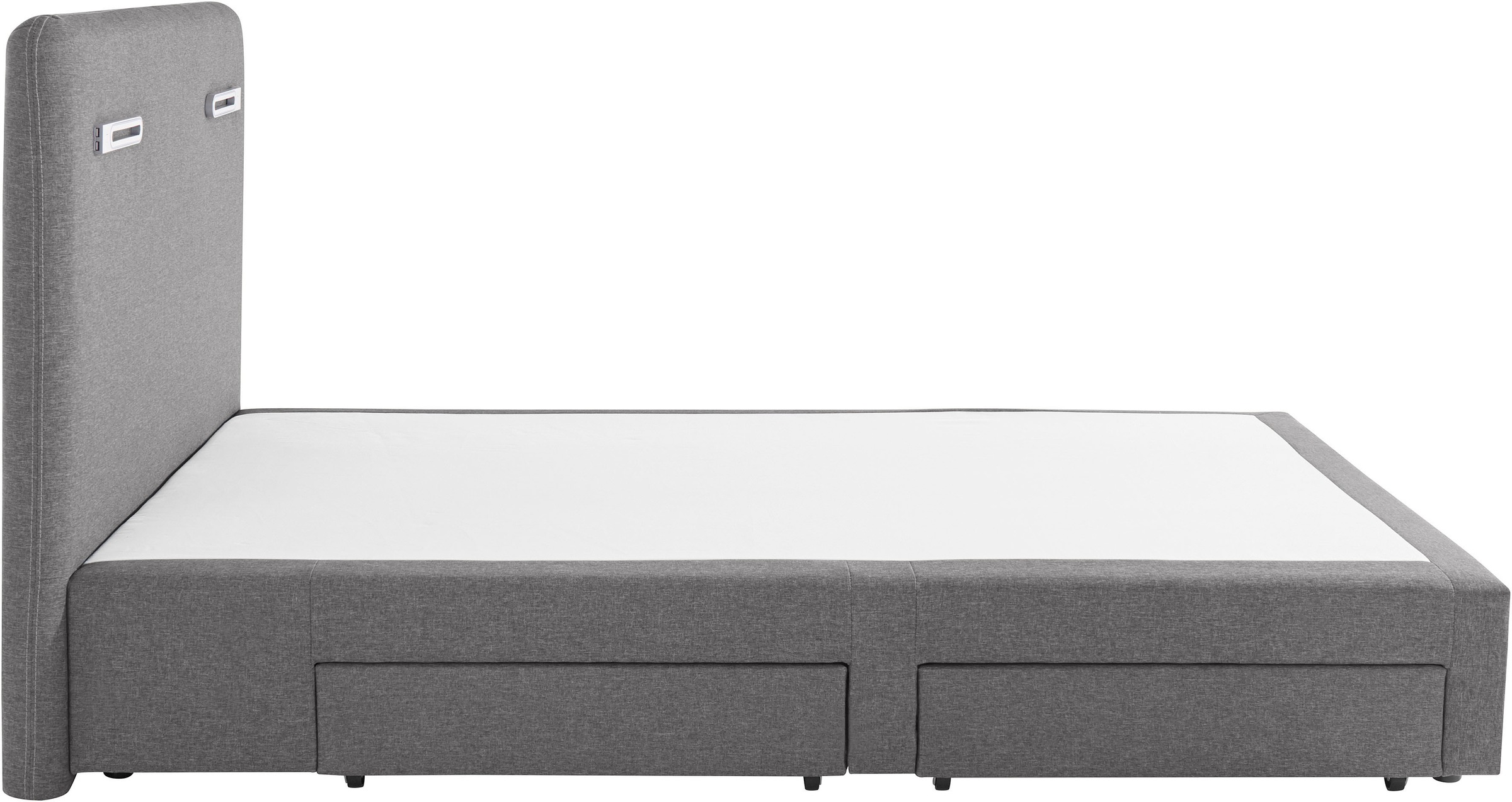 INOSIGN Boxbett »Luan«, Schubkästen, LED-Beleuchtung und Topper, in Breite 120 cm und 180 cm