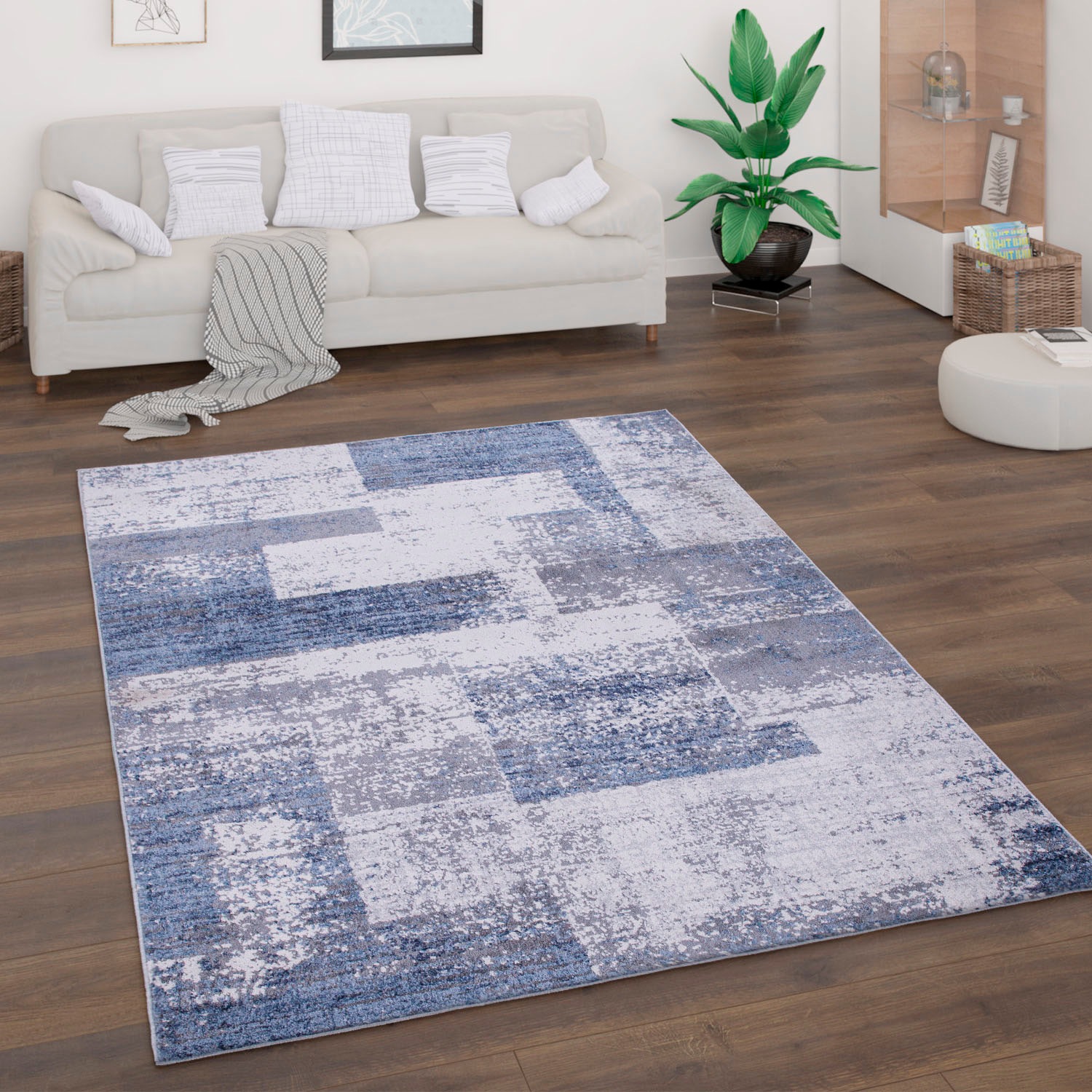 Paco Home Teppich »Bari 873«, rechteckig, 13 mm Höhe, Kurzflor, Patchwork D günstig online kaufen