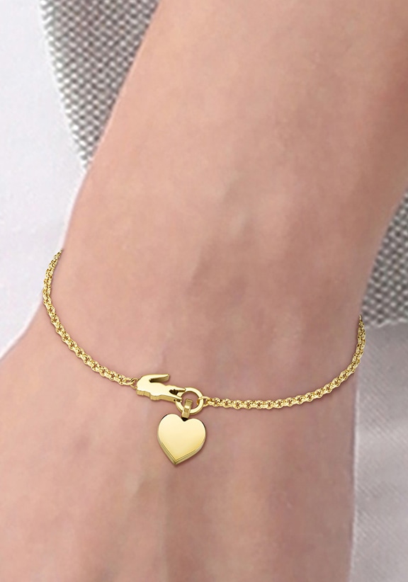 Lacoste Freundschaftsarmband »Schmuck Edelstahl Parnterarmband LOVE MY CROC, 2040027, 2040028«