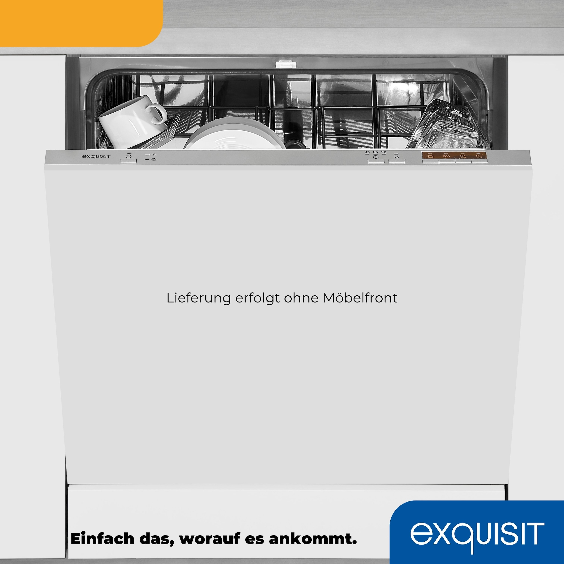 exquisit vollintegrierbarer Geschirrspüler »EGSP6012-E-030E silber« 11 l 12 günstig online kaufen