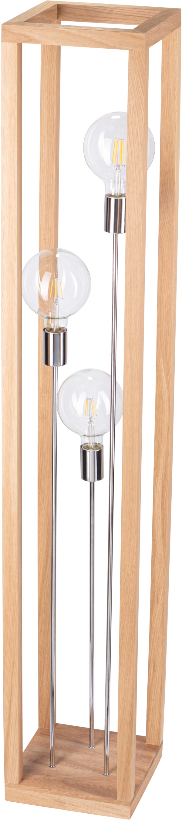 SPOT Light Nachhaltig Eichenholz, Naturprodukt bestellen Stehlampe online FSC®-Zertifikat flammig-flammig, aus 3 »KAGO«, mit
