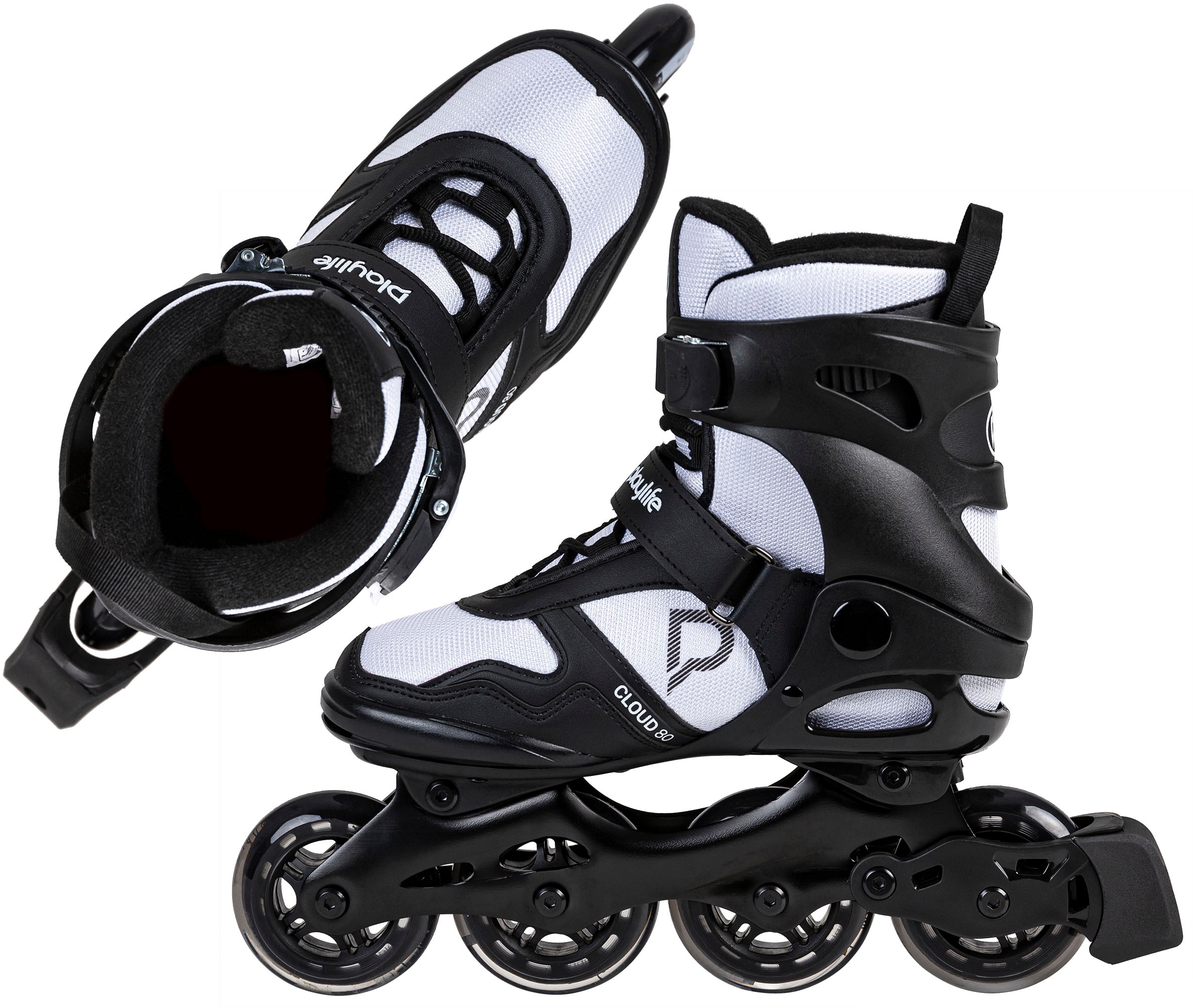 Playlife Inlineskates »Cloud Black/White 84«