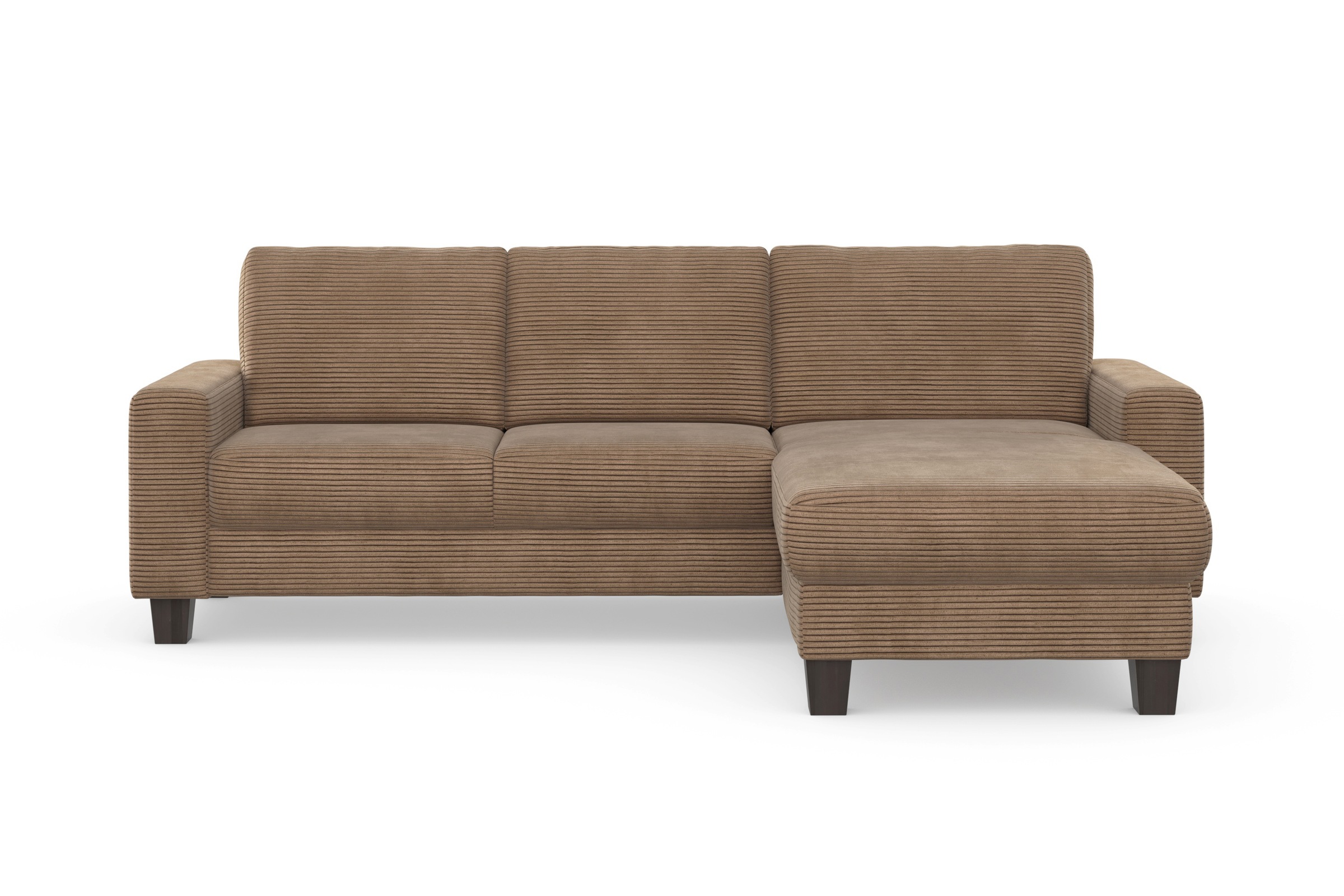 Home affaire Ecksofa »Summer L-Form«, mit Recamiere, mit oder ohne Bettfunktion und Bettkasten, Cord-Bezug