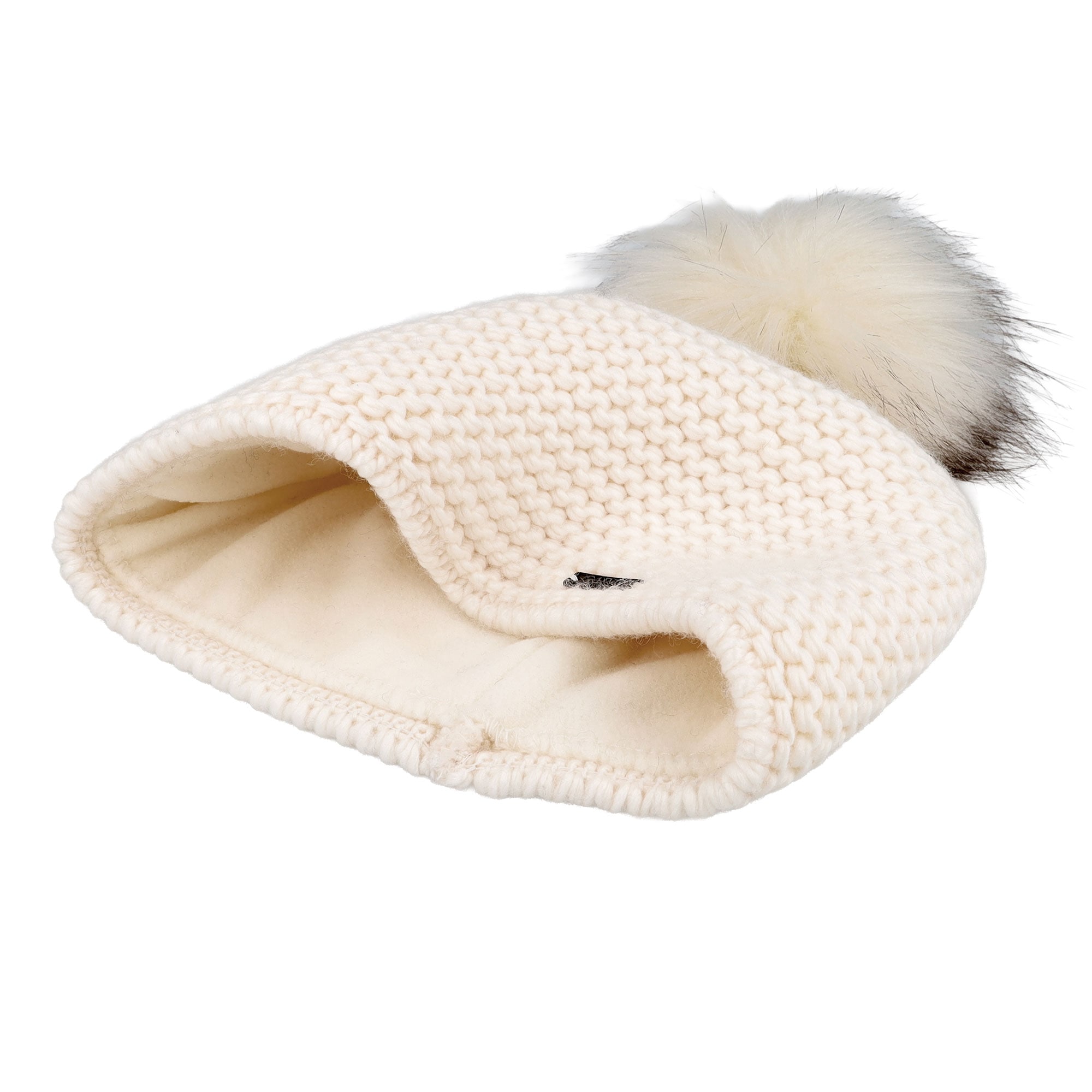 CAPO Bommelmütze Grobstrick, unifarben, gefüttert