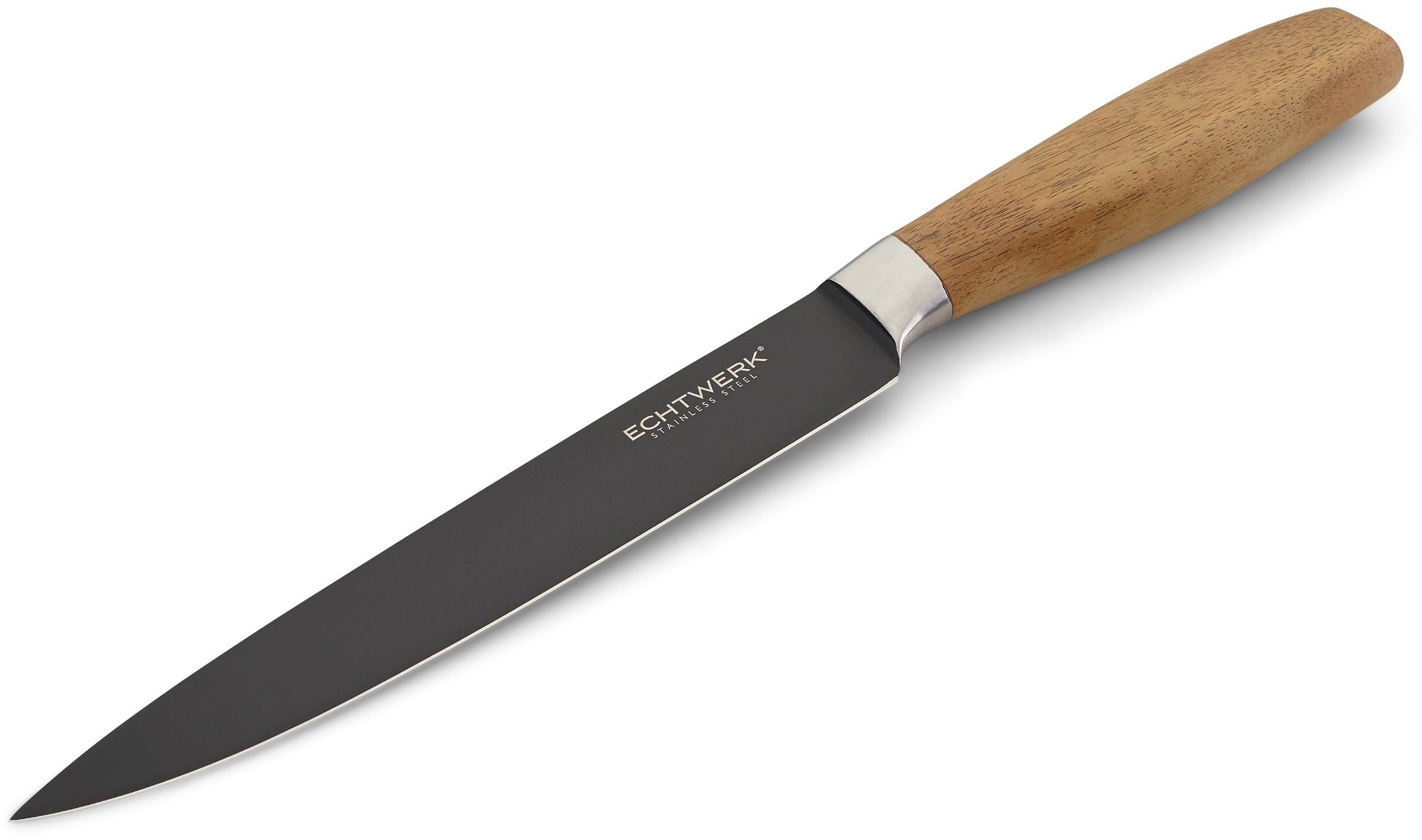 ECHTWERK Fleischmesser »Classic«, (1 tlg.), aus hochwertigem Stahl, Akazienholzgriff, Black-Edition, 20 cm