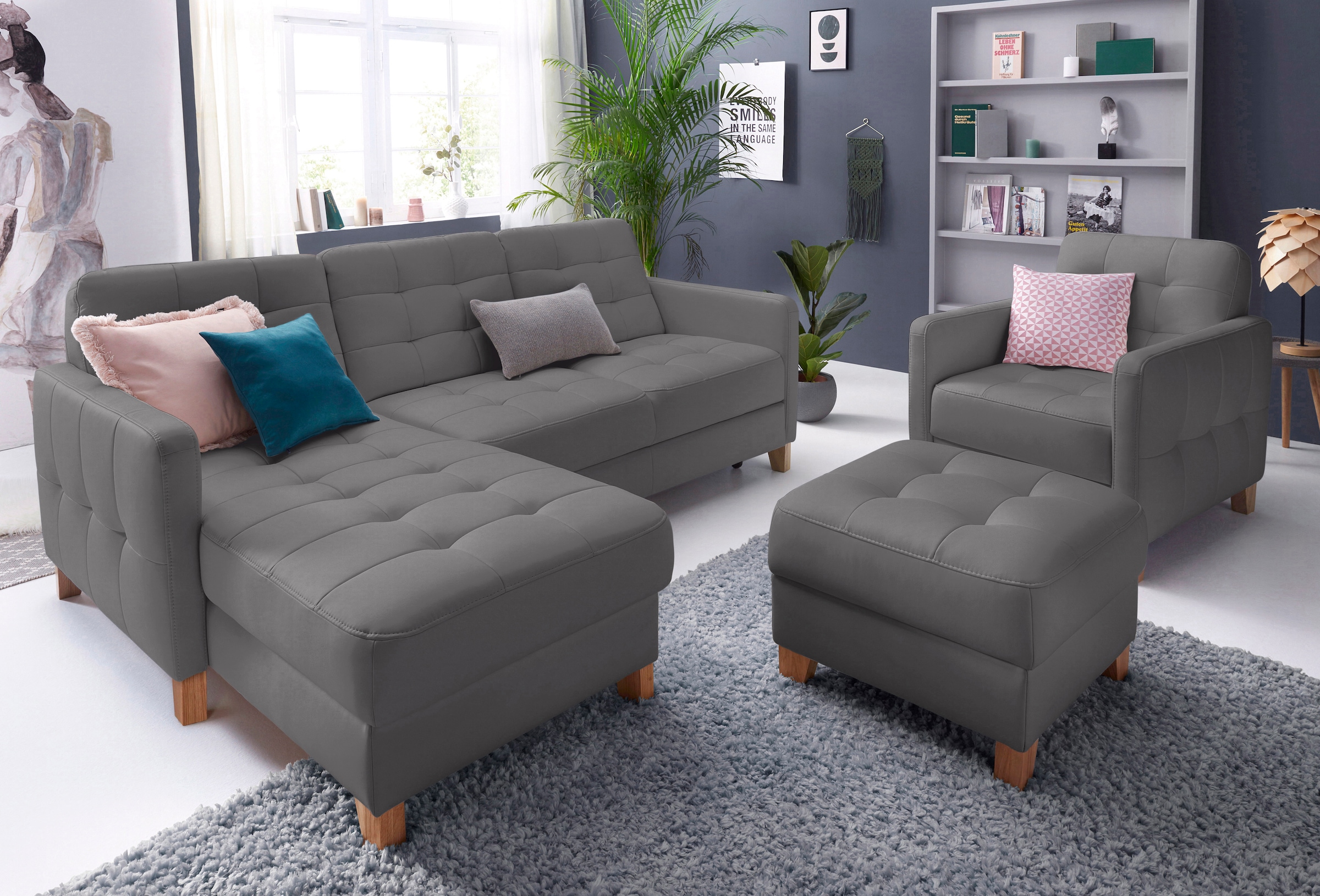 exxpo - sofa fashion Ecksofa "Elio, kompakt und komfortabel, bequem und zei günstig online kaufen