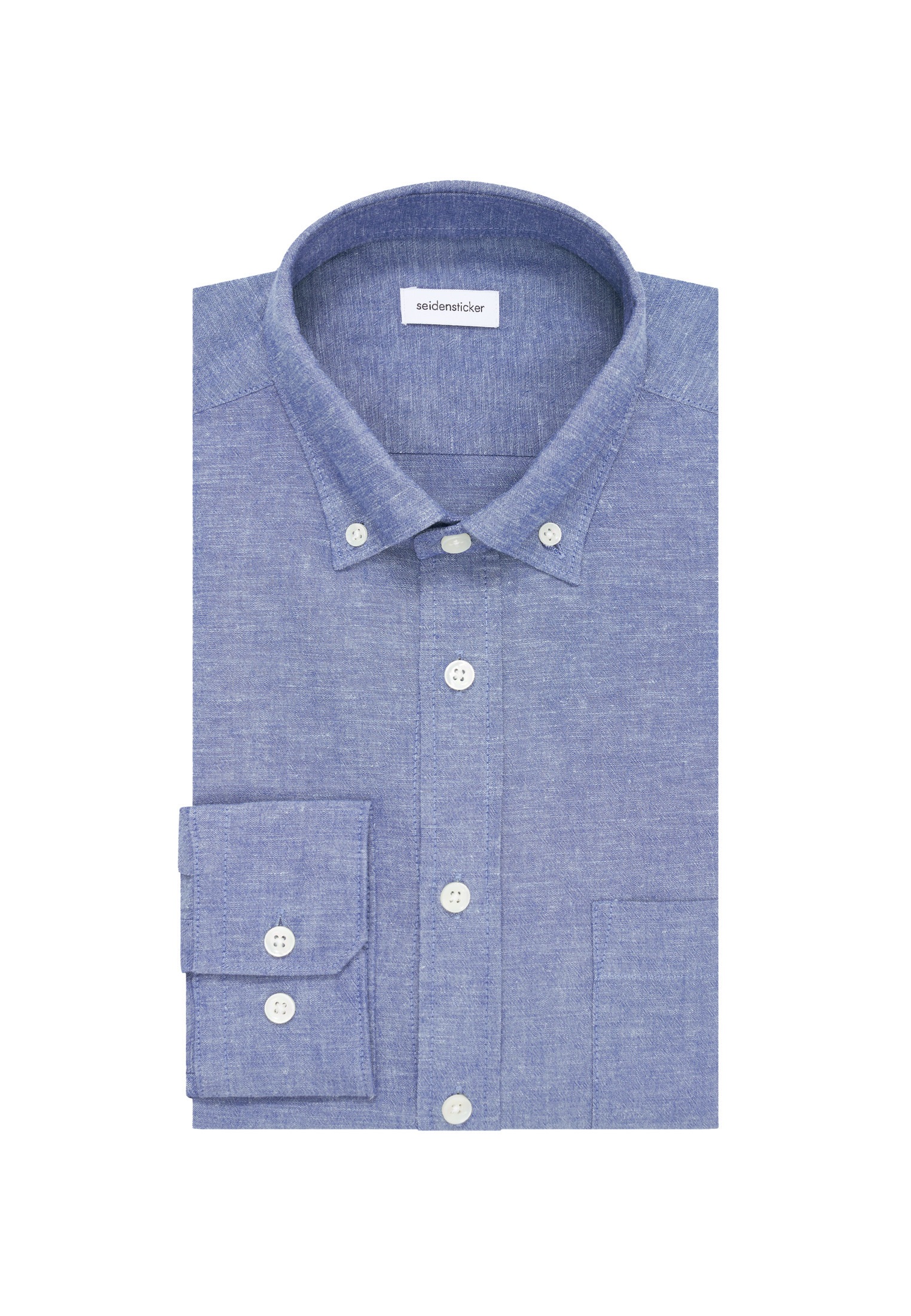 seidensticker Businesshemd »Schwarze Rose«, Slim Langarm Button-Down-Kragen Uni