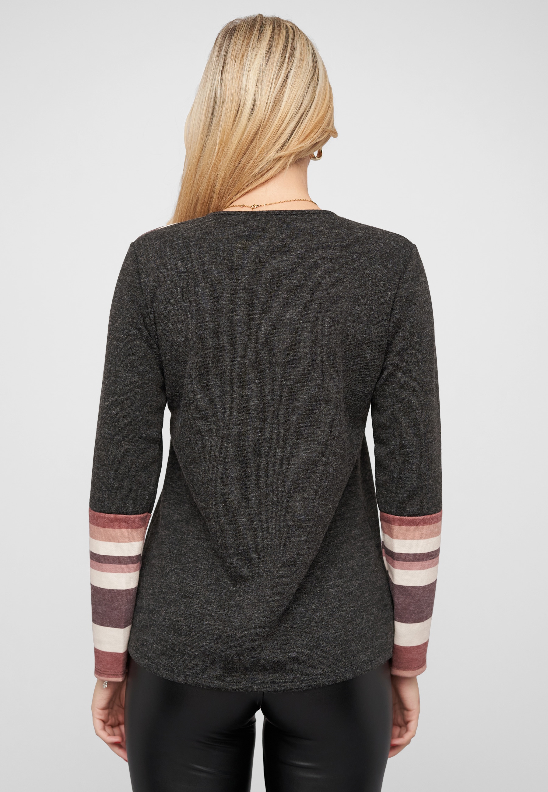 CLOUD 5IVE Rundhalsshirt »CLOUD 5IVE Sweater mit Knopfleiste« 1