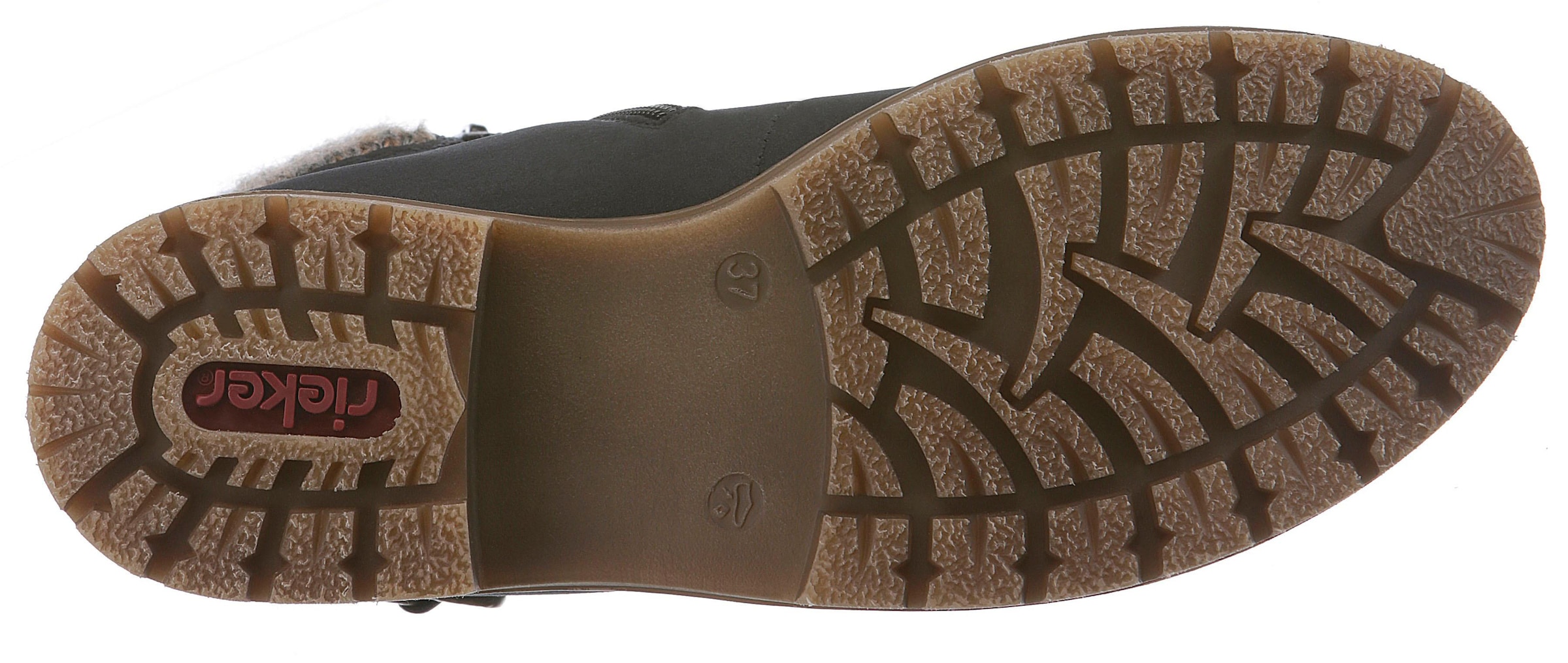 Rieker Winterstiefelette, Winterboots, Schnürboots mit Strickrand und Rieker-TEX