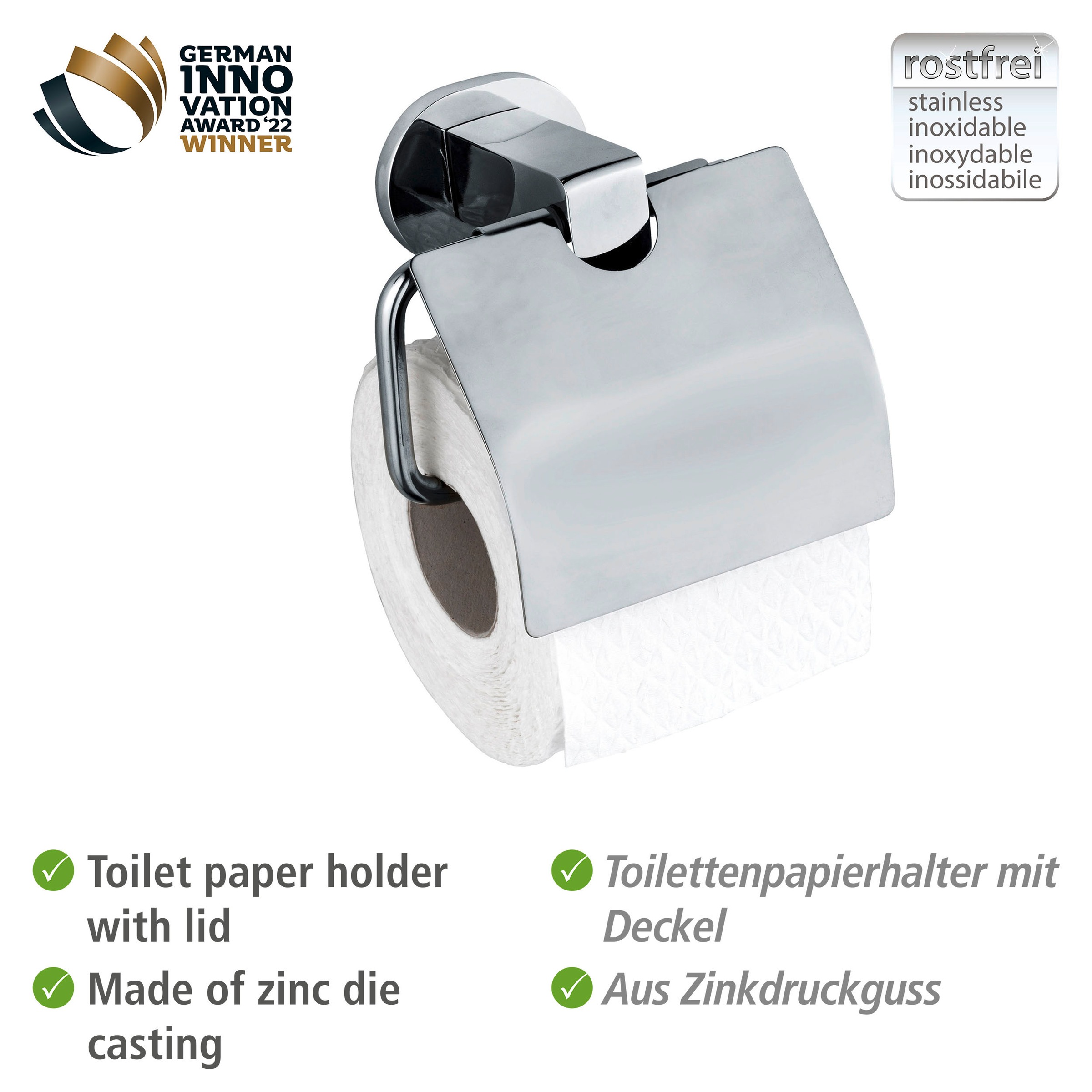 WENKO Toilettenpapierhalter »UV-Loc® Maribor«, Befestigen ohne bohren