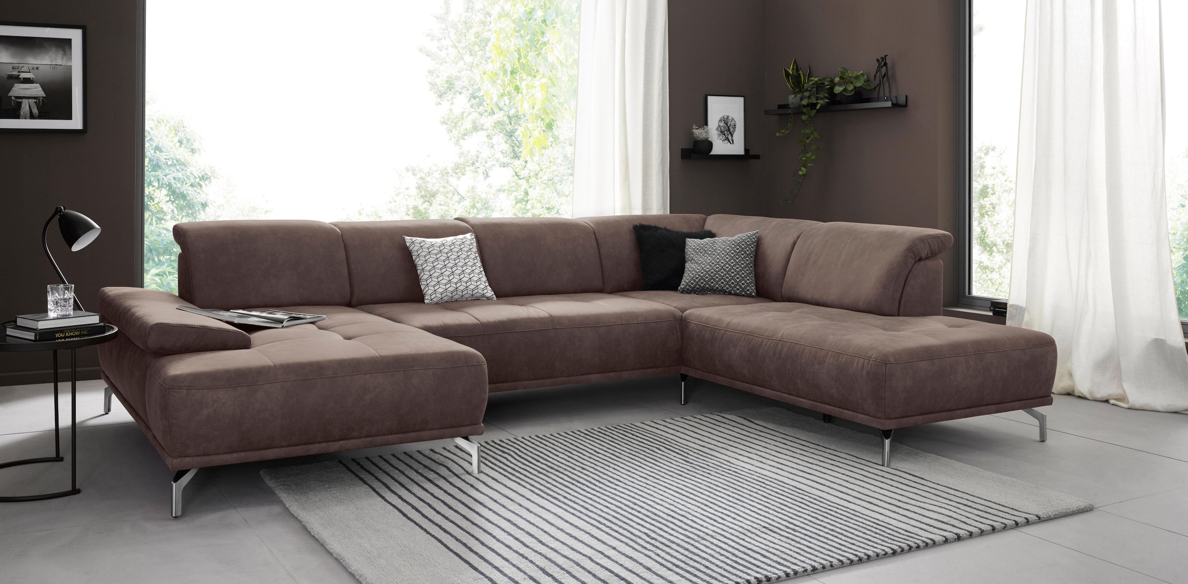 PLACES OF STYLE Wohnlandschaft "Caluna" Inkl.Sitztiefenverstellung, wahlwei günstig online kaufen