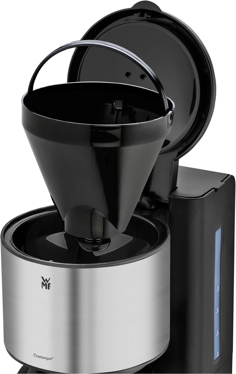 WMF Filterkaffeemaschine »Stelio Aroma« 1,25 l Kaffeekanne Papierfilter 1x4 10 Tassen, Warmhaltefunktion, Abschaltautomatik, Cromargan, 1000 Watt