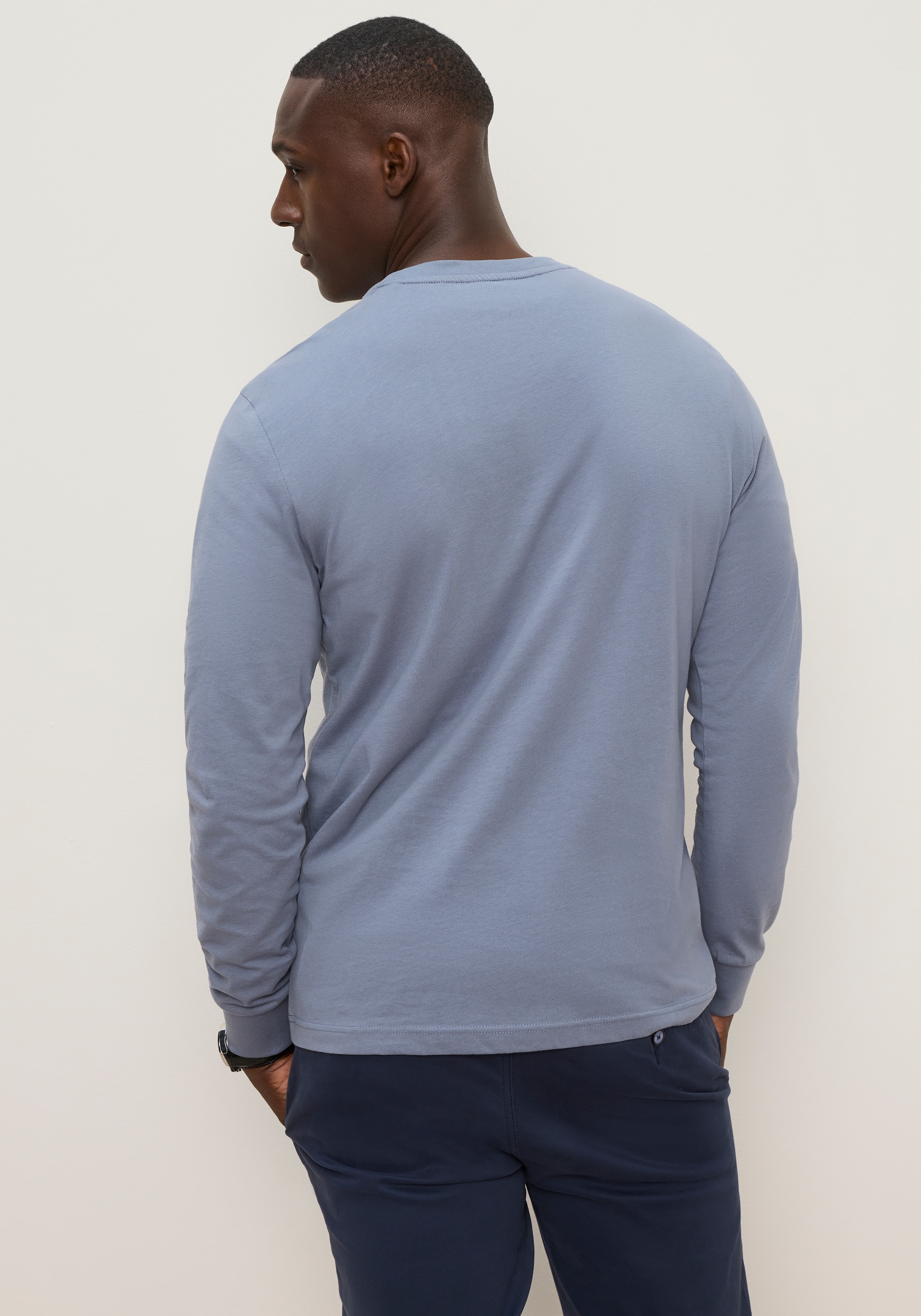 DELMAO Rundhalsshirt mit Markenlabel
