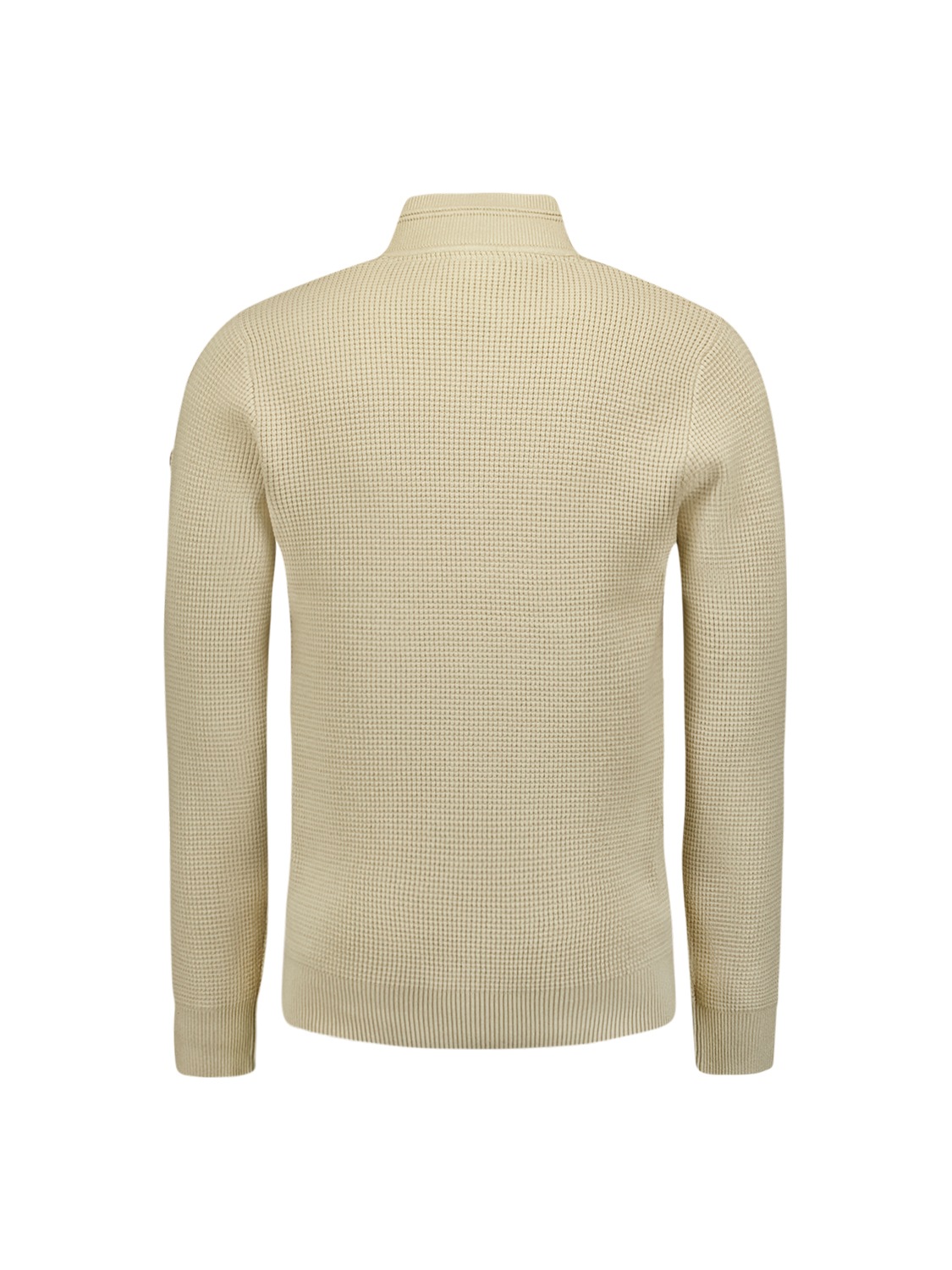 NO EXCESS Rollkragenpullover »No Excess Jacquard-Pullover mit halbem Reißverschluss«