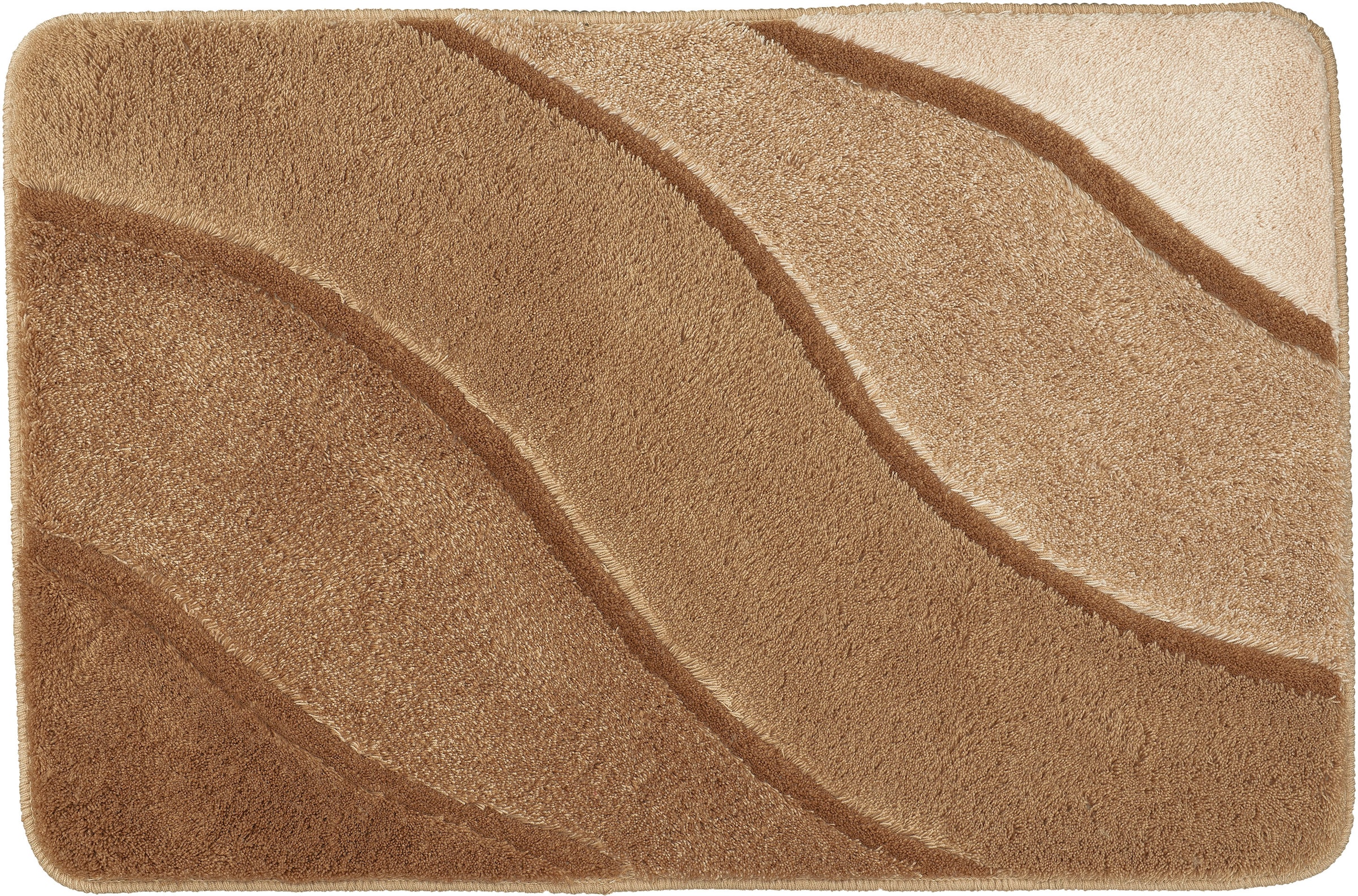 Kleine Wolke Badematte »Serenade«, rutschhemmend beschichtet, fußbodenheizungsgeeignet, Badteppich, Wellen Design, Farbverlauf, Hoch-Tief Effekt, waschbar