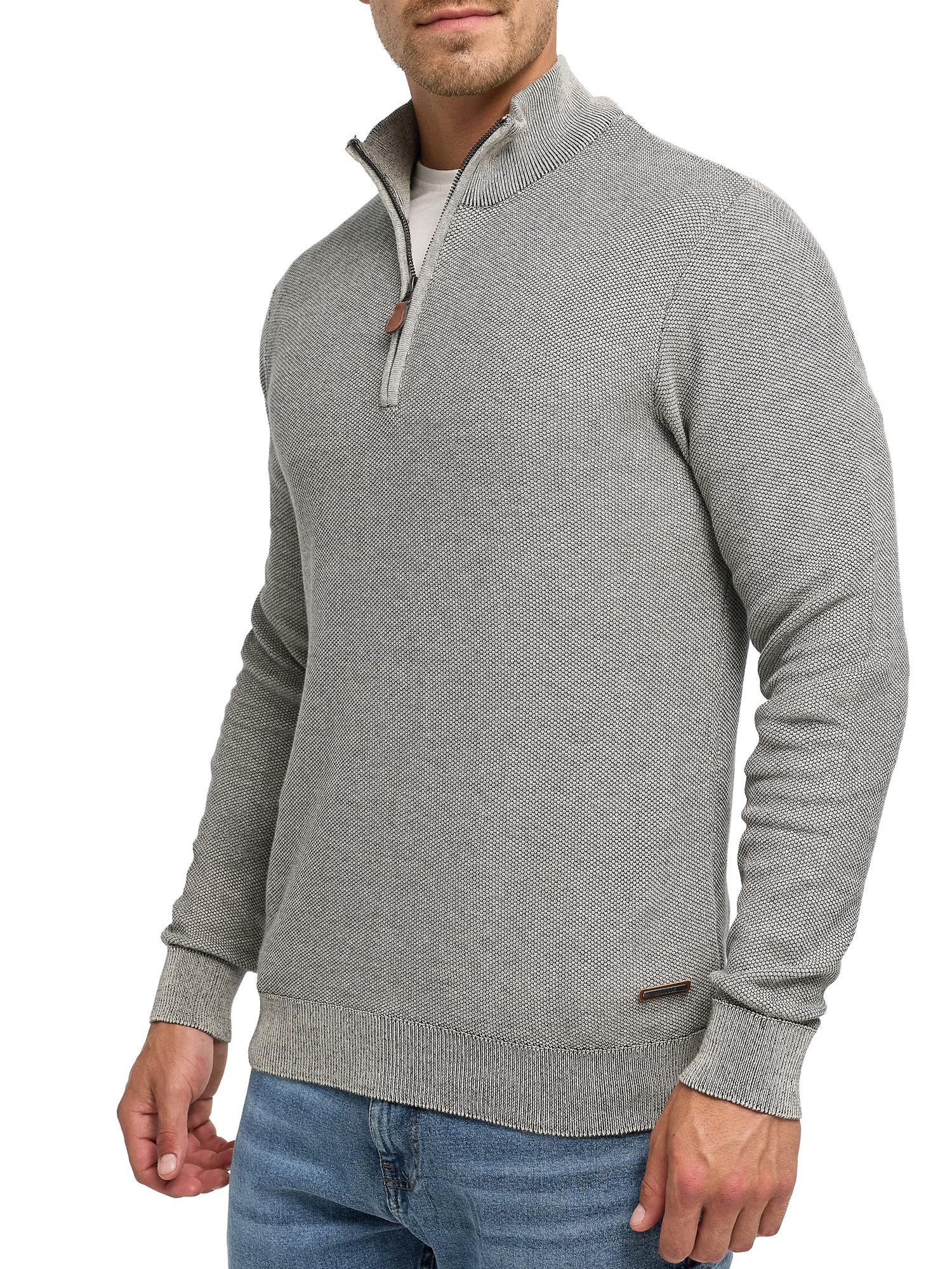 Indicode Troyer »INJexmon ½ Zip« Baumwolle, regular fit