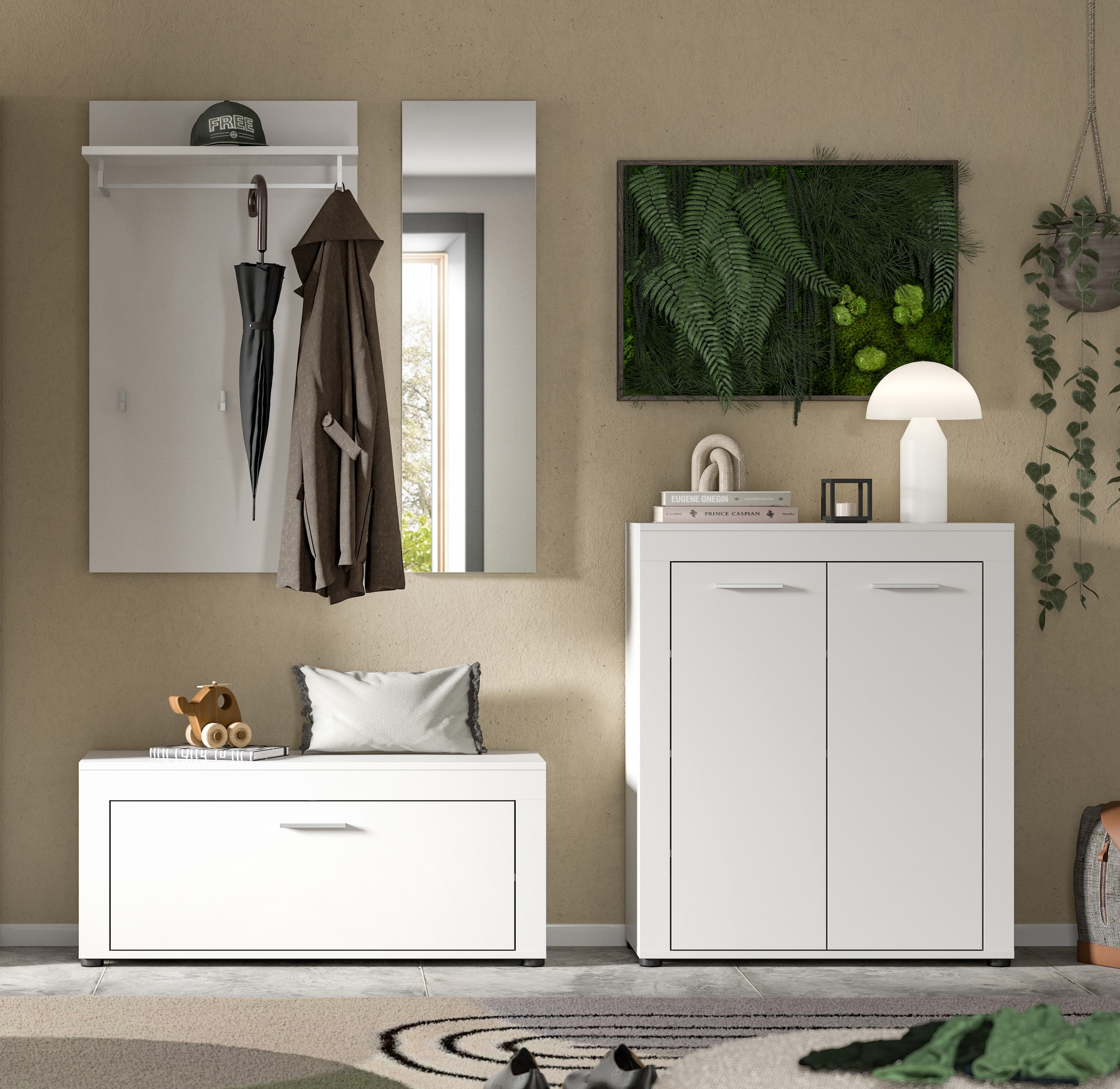 INOSIGN Garderoben-Set, (Set, 4 St.), Aosta, Höhe 191 cm, Garderobenset, Flur, Diele