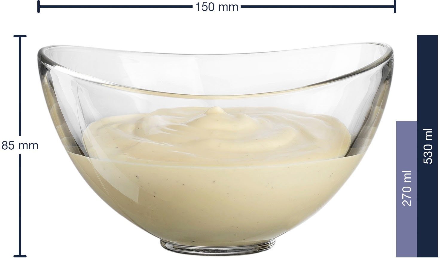 LEONARDO Müslischale »LOOP« 6 Stk. aus Glas 15 cm, 270 ml günstig online kaufen