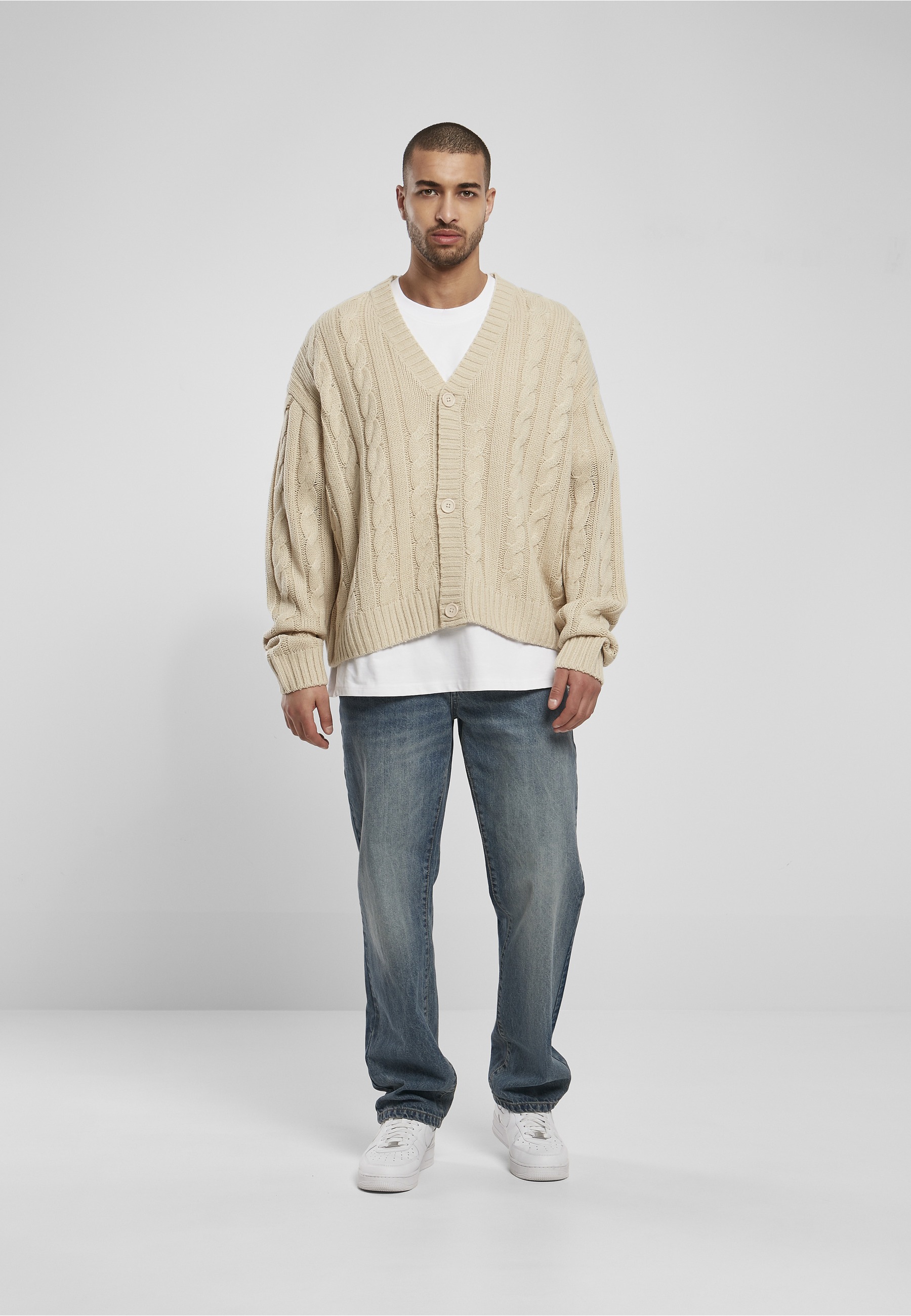 URBAN CLASSICS Strickjacke »Urban Classics Herren Boxy Cardigan« 1 Stk.