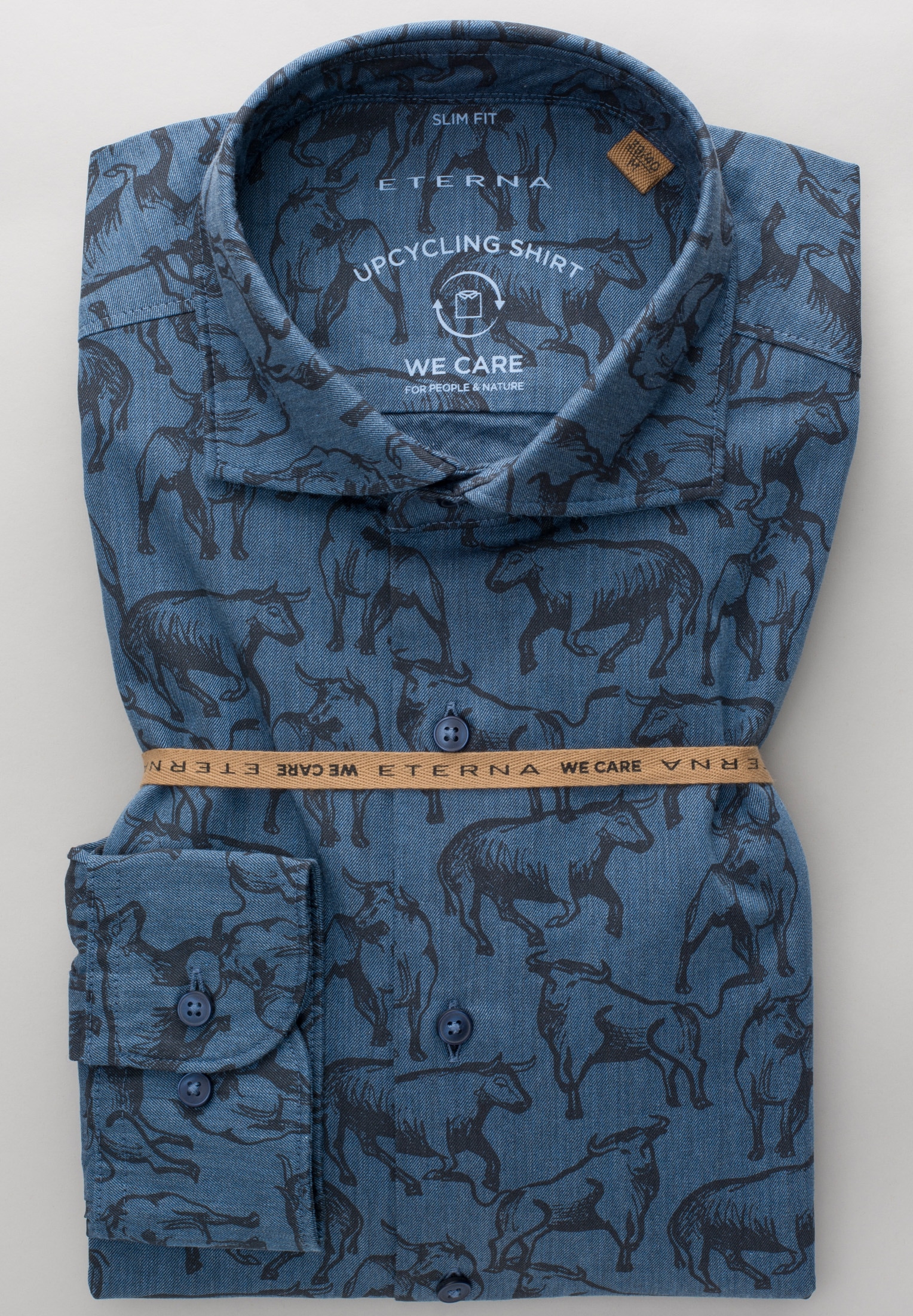 Eterna Langarmhemd »SLIM FIT« EASY IRON (bügelleicht)